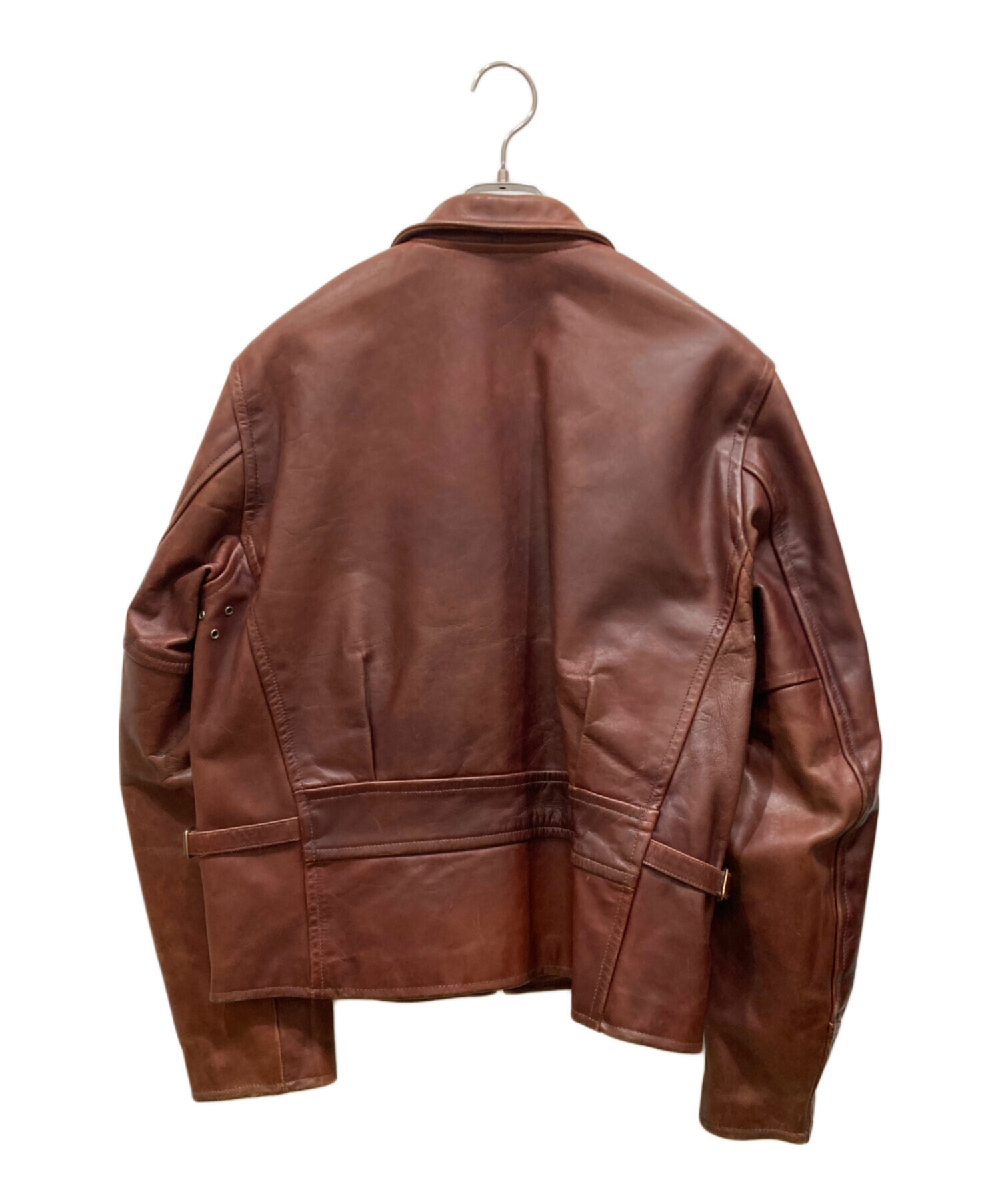 R.B.C レザージャケット XL ブラウン 中古・古着通販】RBC (アールビーシー) シングルレザージャケット