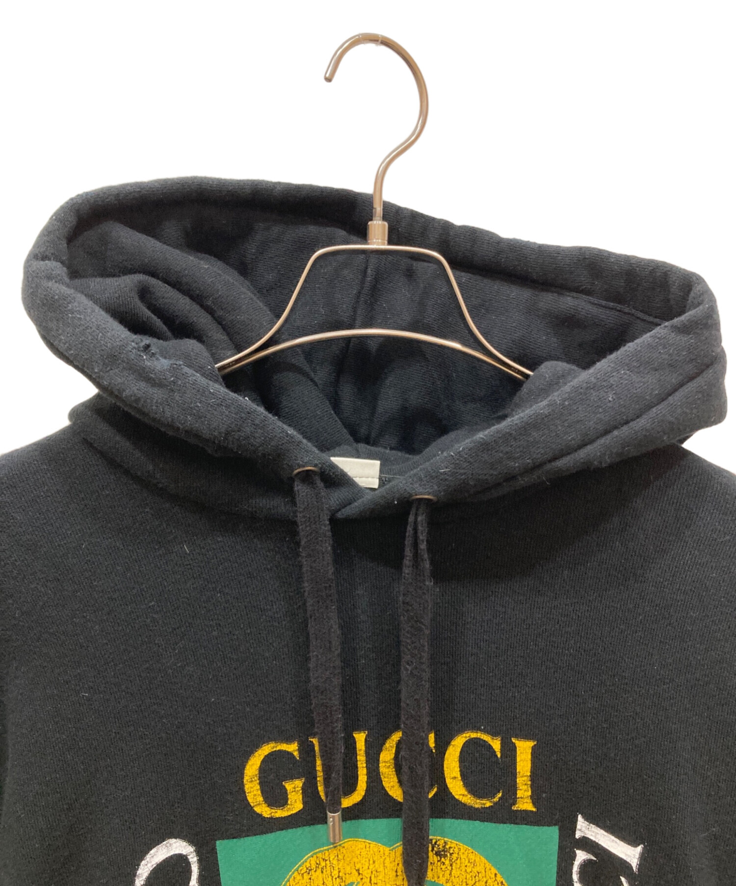 中古・古着通販】GUCCI (グッチ) USED加工プリントパーカ－ ブラック
