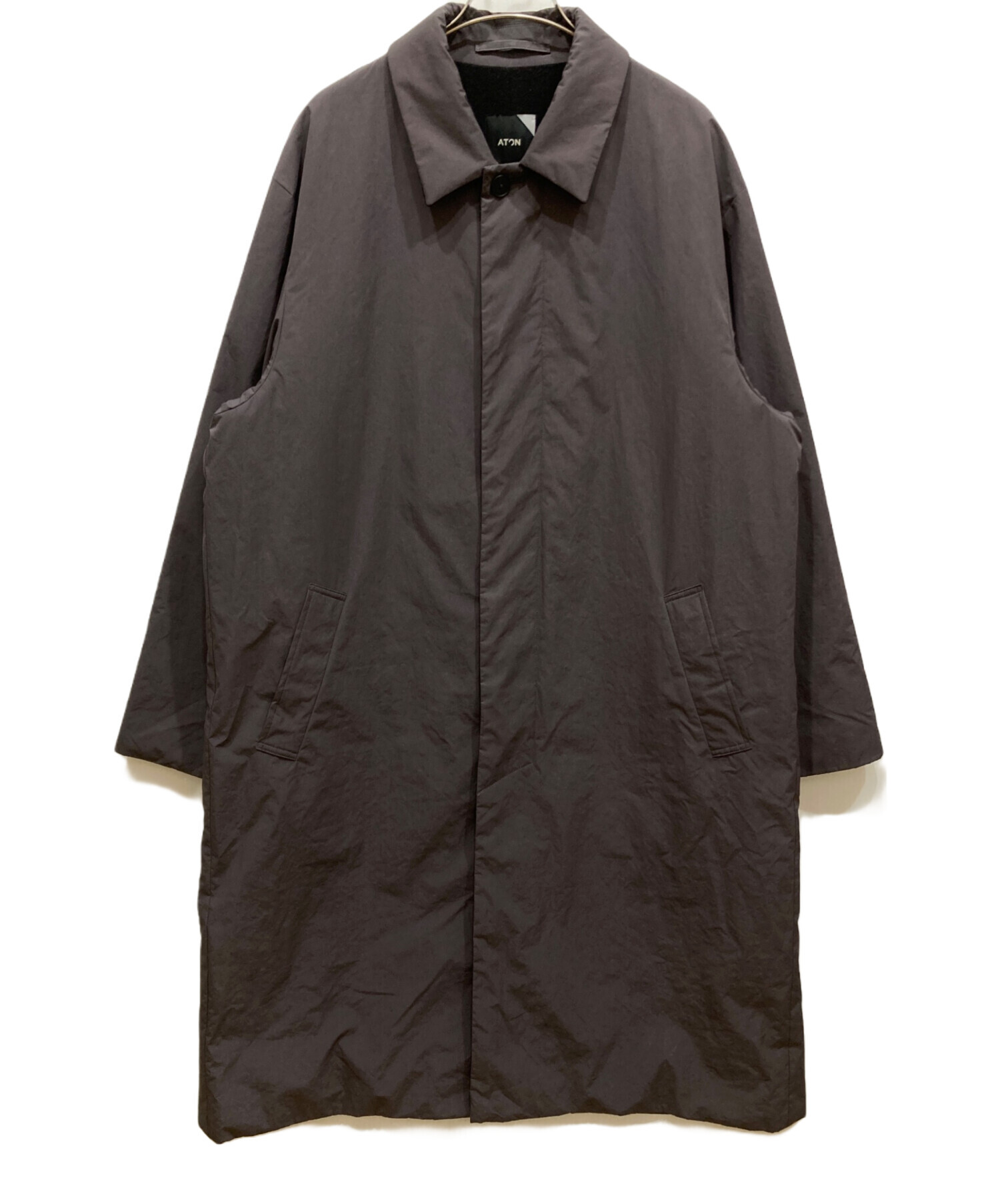 中古・古着通販】ATON (エイトン) ASAKO NYLON BALMACAAN COAT