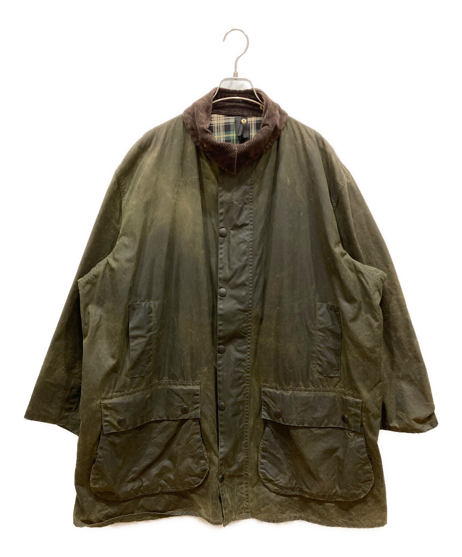 中古・古着通販】Barbour (バブアー) BORDERオイルドジャケット カーキ 中古・古着通販】Barbour (バブアー) BORDERオイルドジャケット カーキ