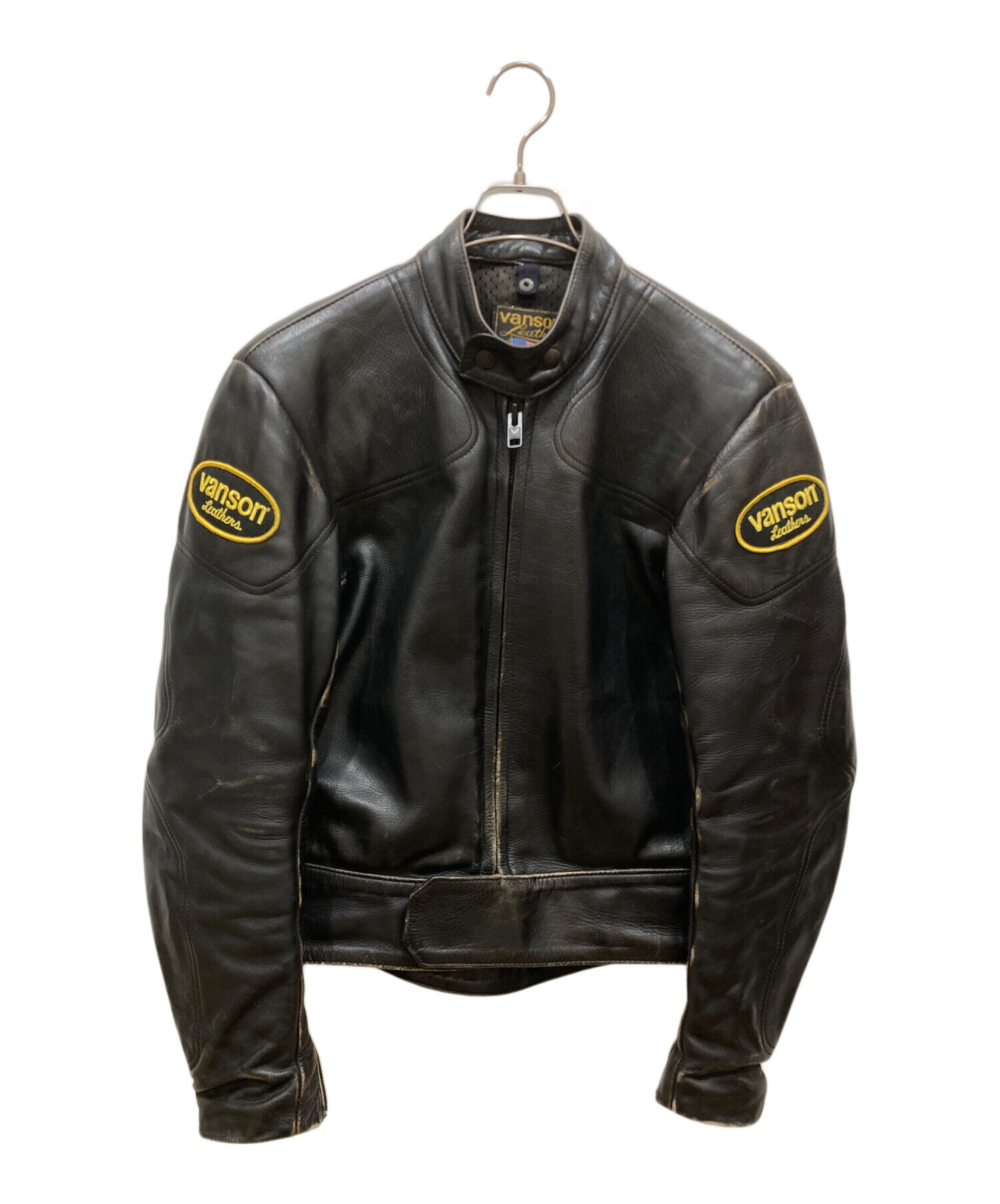 中古・古着通販】VANSON (バンソン) レザーライダースジャケット