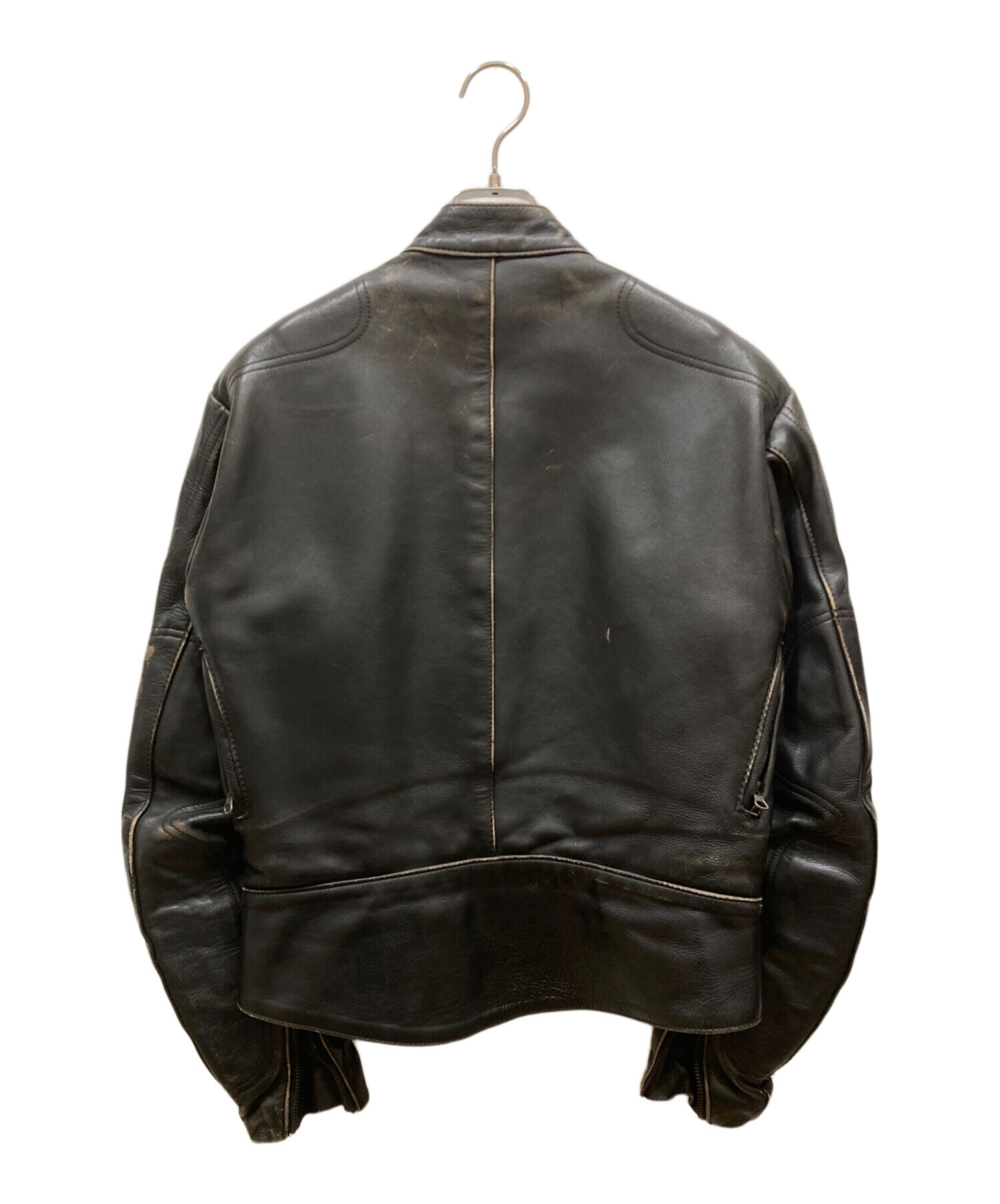 美品 バンソン ストリームライナー ブラック レザージャケット用インナー 中古 中古・古着通販】VANSON (バンソン) レザーライダースジャケット