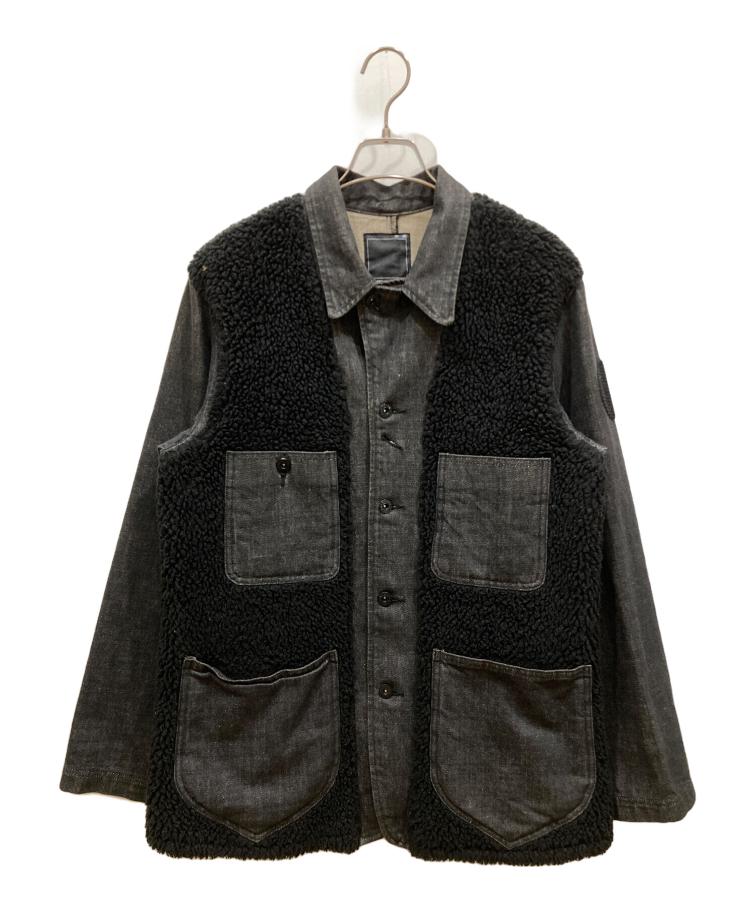 NEIGHBORHOOD ブラックデニム カバーオール 中古・古着通販】NEIGHBORHOOD (ネイバーフッド) ボアデニム