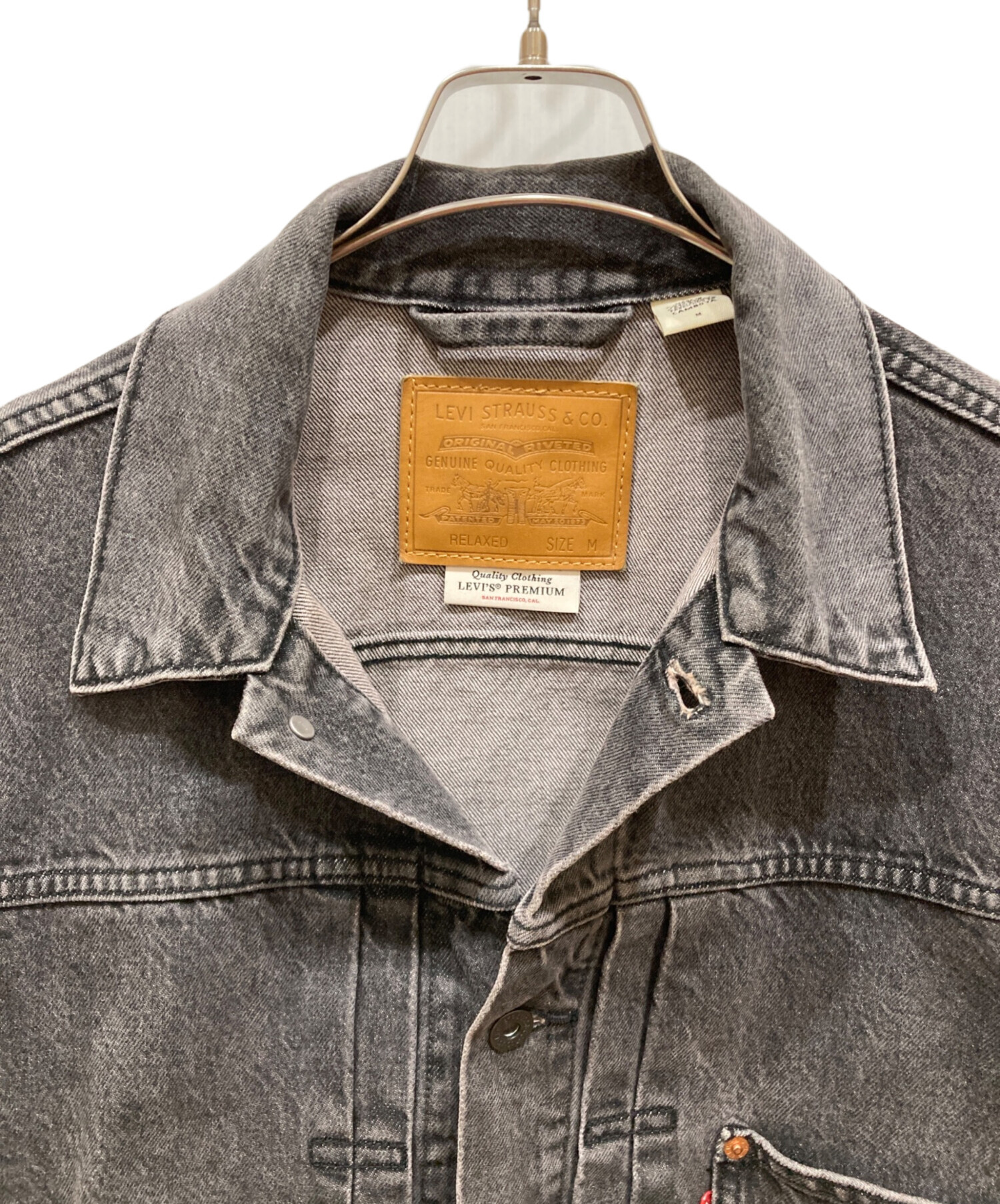 中古・古着通販】LEVI'S (リーバイス) デニムジャケット グレー サイズ