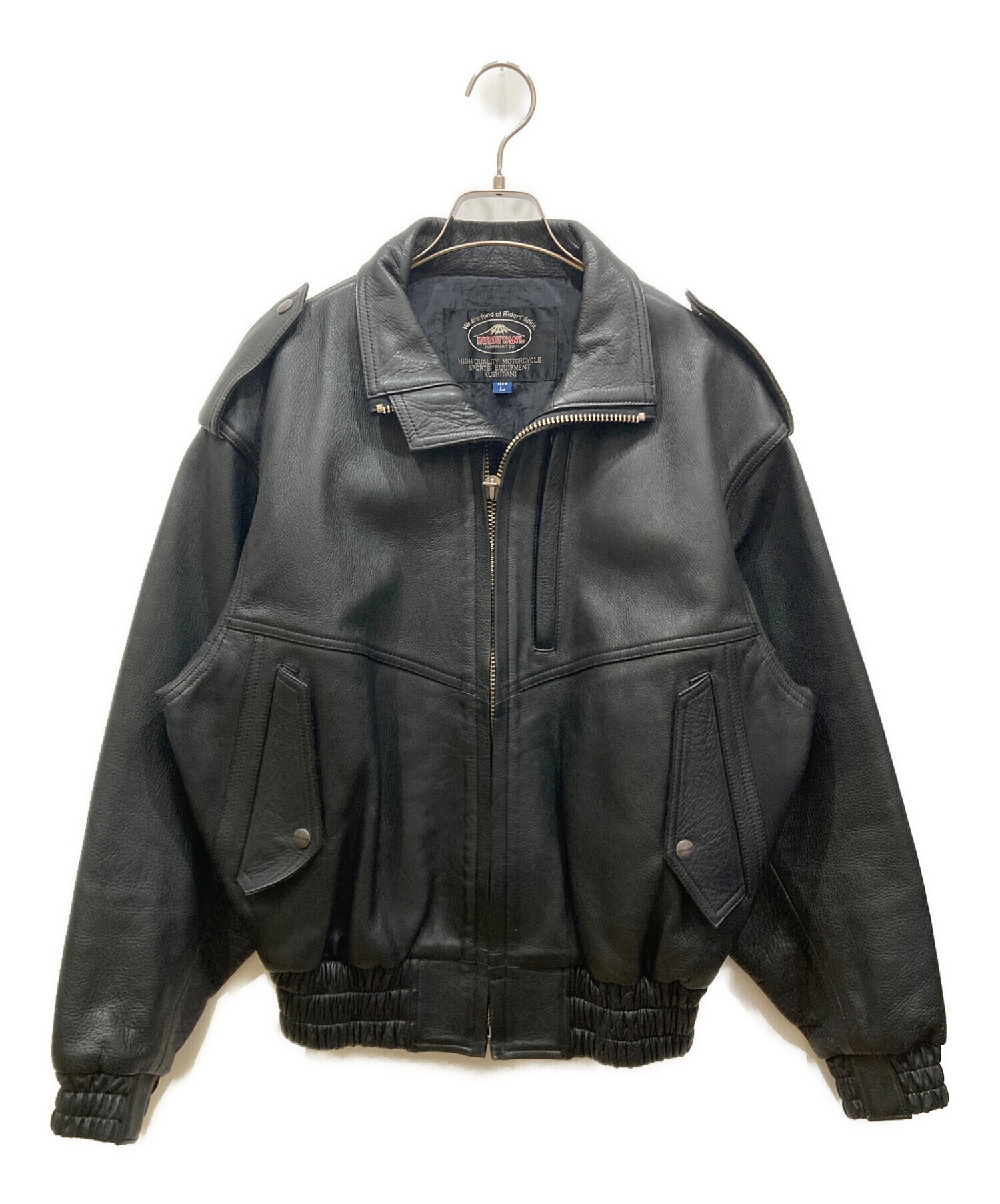 中古・古着通販】KUSHITANI (クシタニ) レザージャケット ブラック