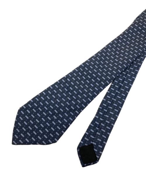 中古・古着通販】HERMES (エルメス) シルクネクタイ ネイビー サイズ