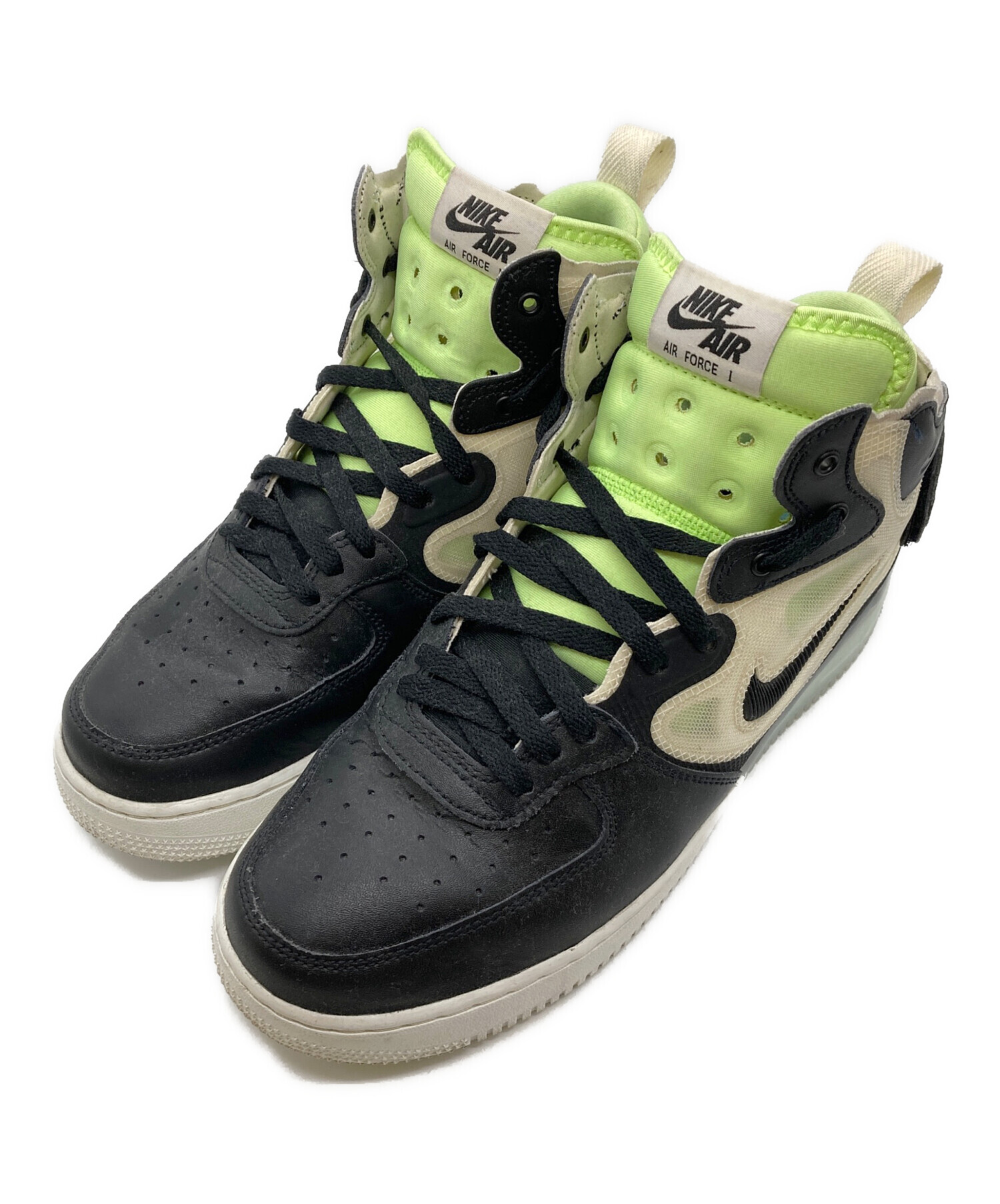中古・古着通販】NIKE (ナイキ) Air Force 1 Mid React ブラック 