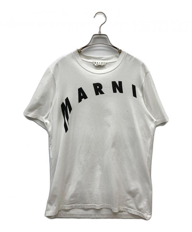 新品 未使用 MARNI ロゴプリント Tシャツ ホワイト 中古・古着通販】MARNI (マルニ) ロゴTシャツ ホワイト サイズ:48
