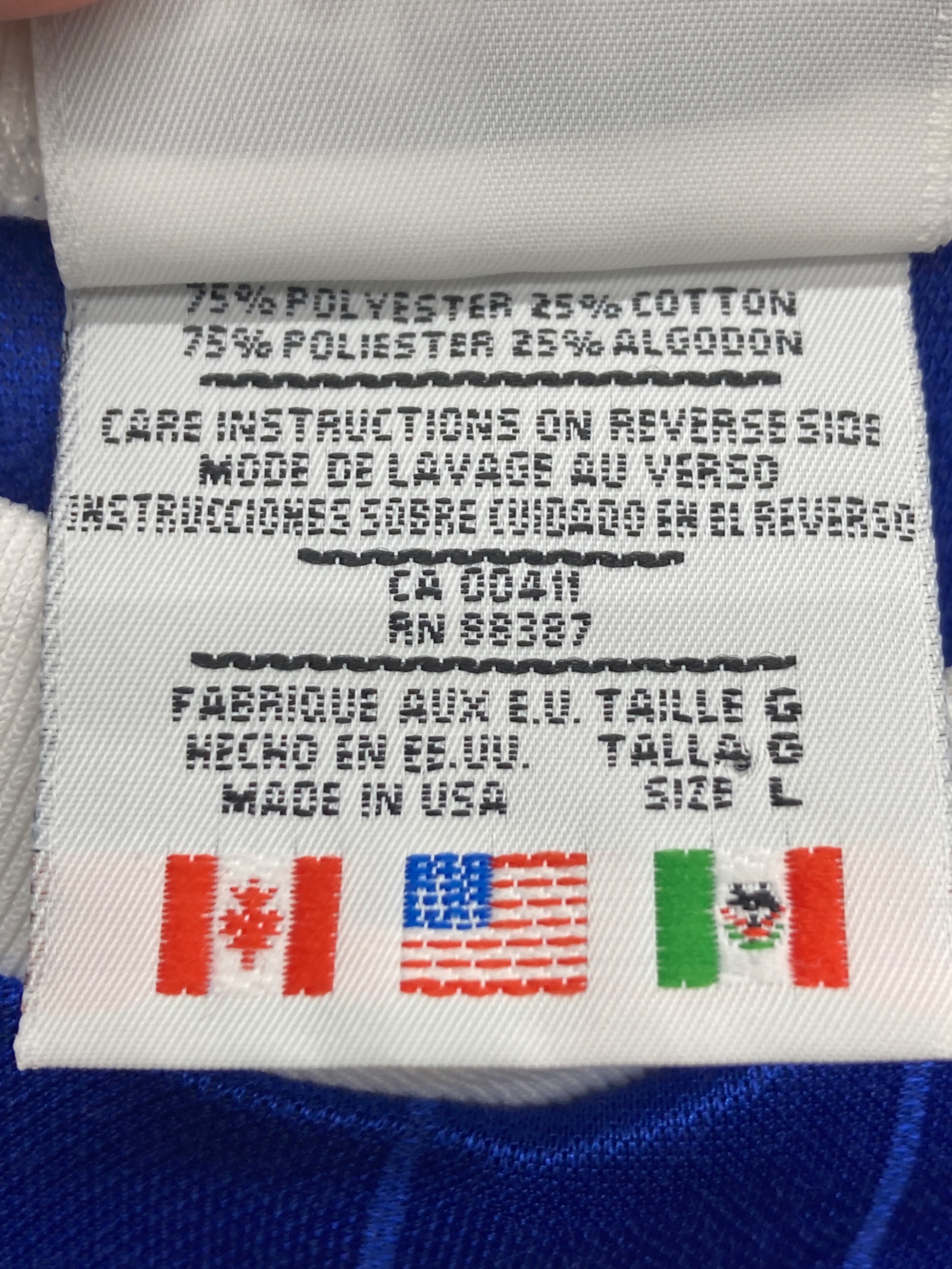 中古・古着通販】adidas (アディダス) 万国旗タグ ゲームシャツ ブルー