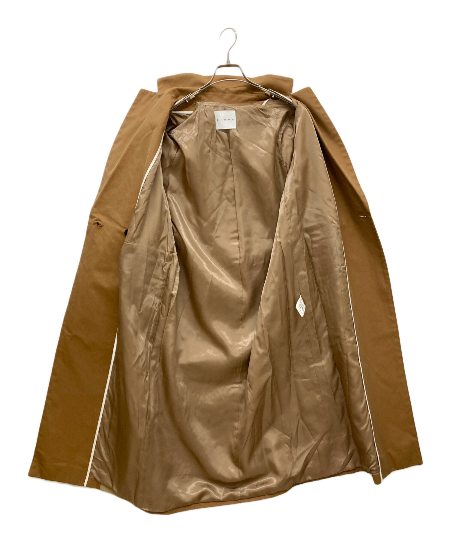 中古・古着通販】CINOH (チノ) ダブルブレストトレンチコート ブラウン