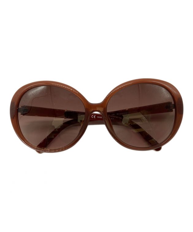 クロエ シエラ サングラス CE148SL ゴールド ブラウン メッキ プラスチック レザー レディース Chloe 【中古】 中古・古着通販】Chloe (クロエ) サングラス ブラウン サイズ:59□15