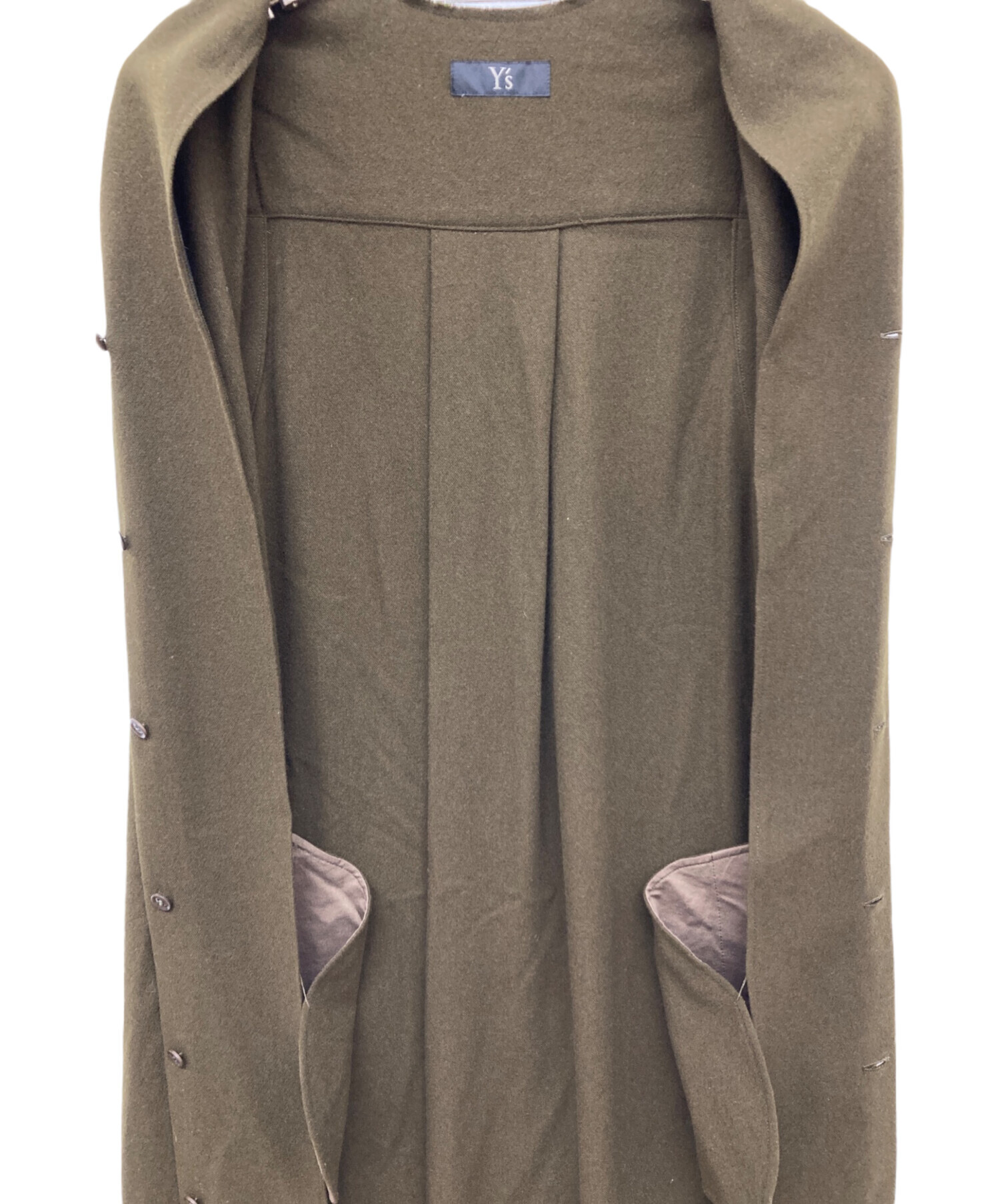 中古・古着通販】Y's (ワイズ) ウールフランネルワンピース グリーン