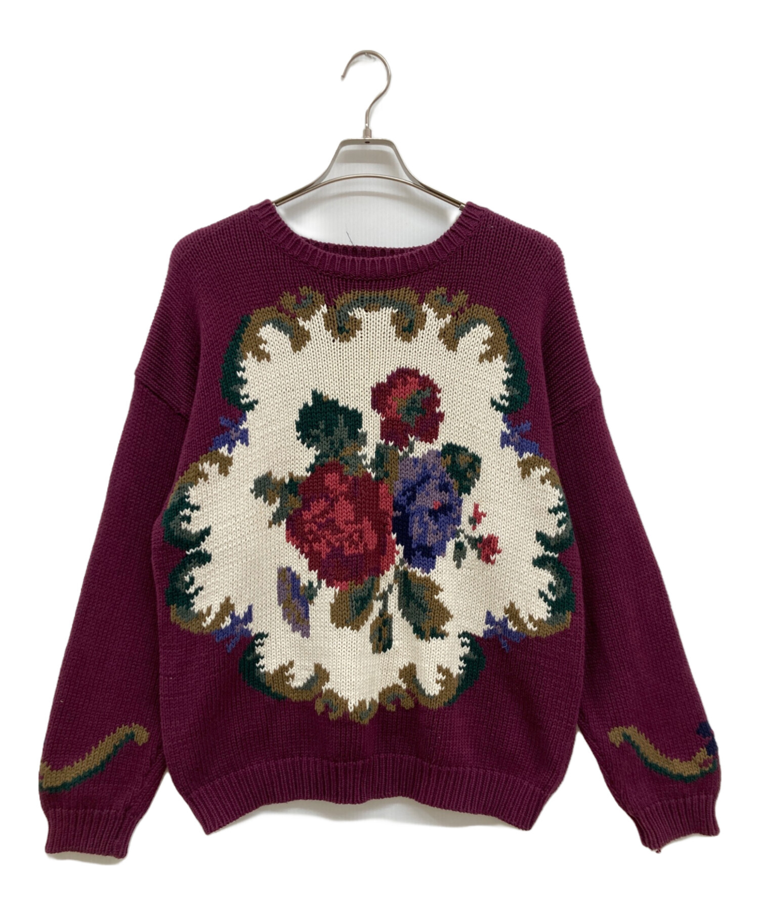 中古・古着通販】Eddie Bauer (エディーバウアー) コットンニット/薔薇