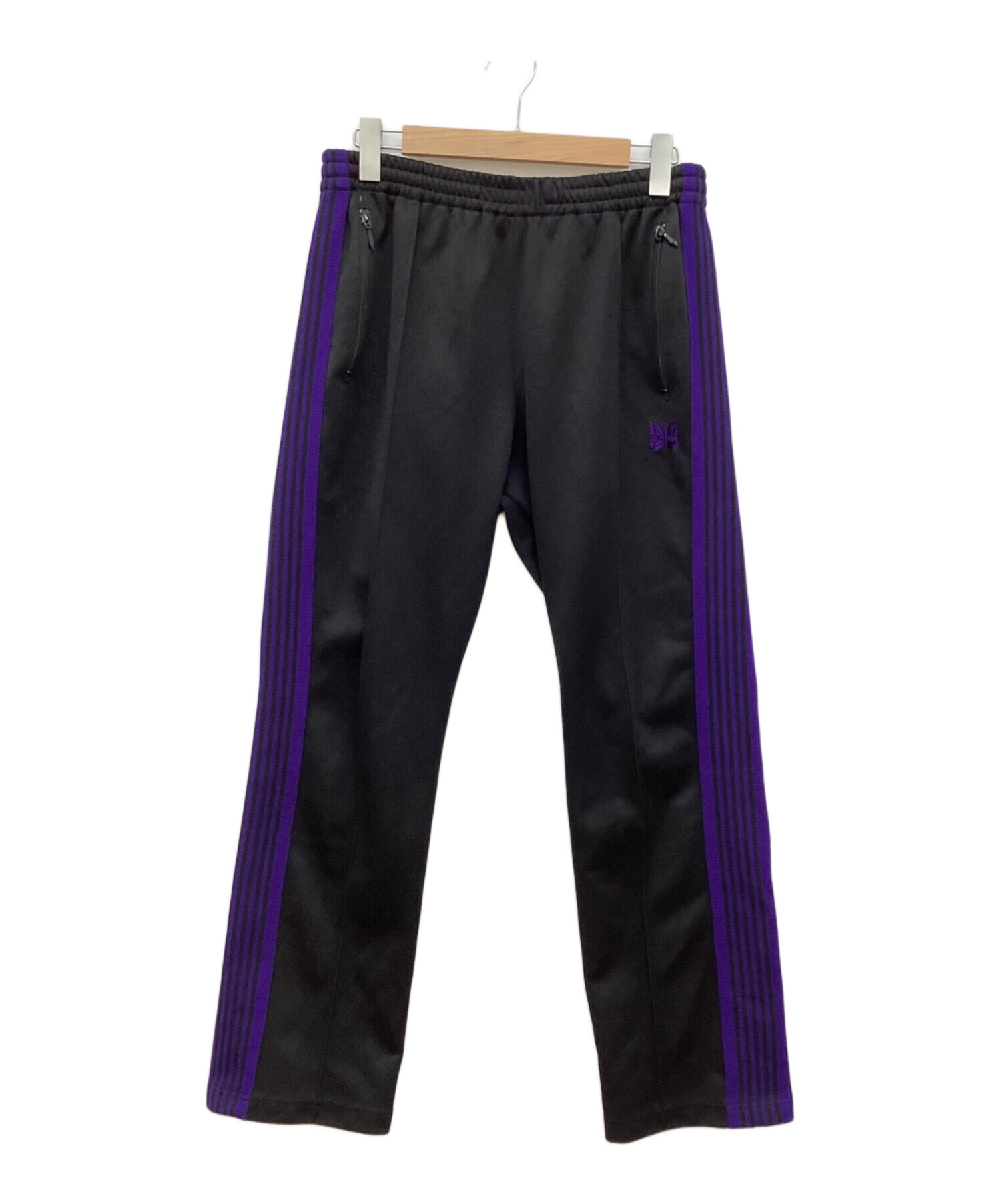 NEEDLES Narrow Track pants 黒×紫 XS 中古・古着通販】Needles (ニードルズ) NARROW TRACK PANT