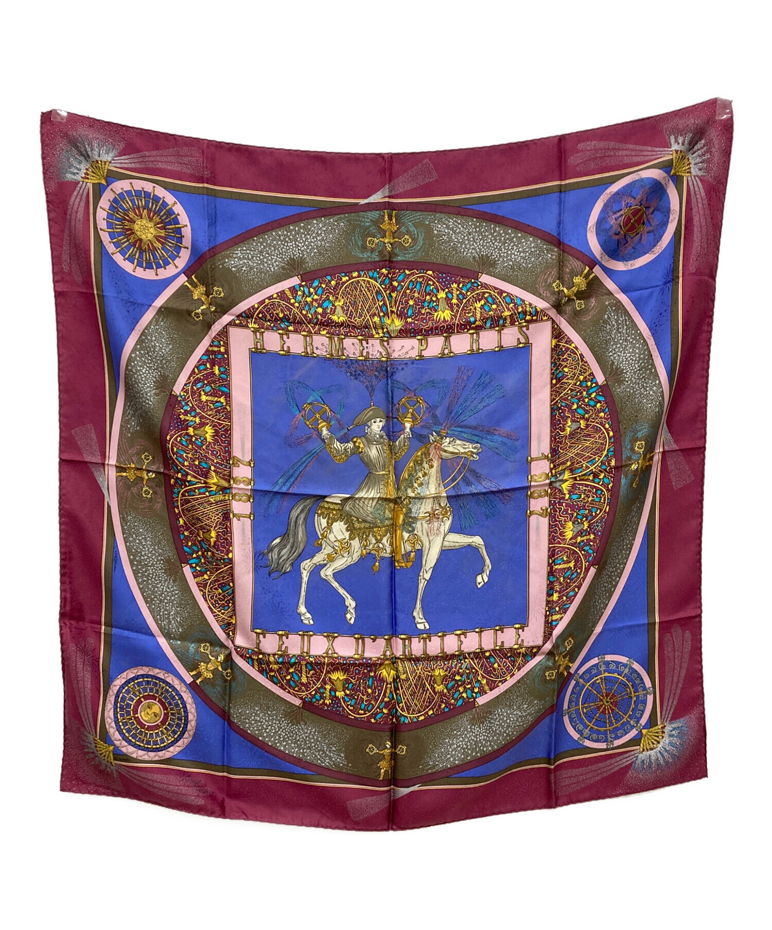 中古・古着通販】HERMES (エルメス) シルクスカーフ/カレ90/FEUX D