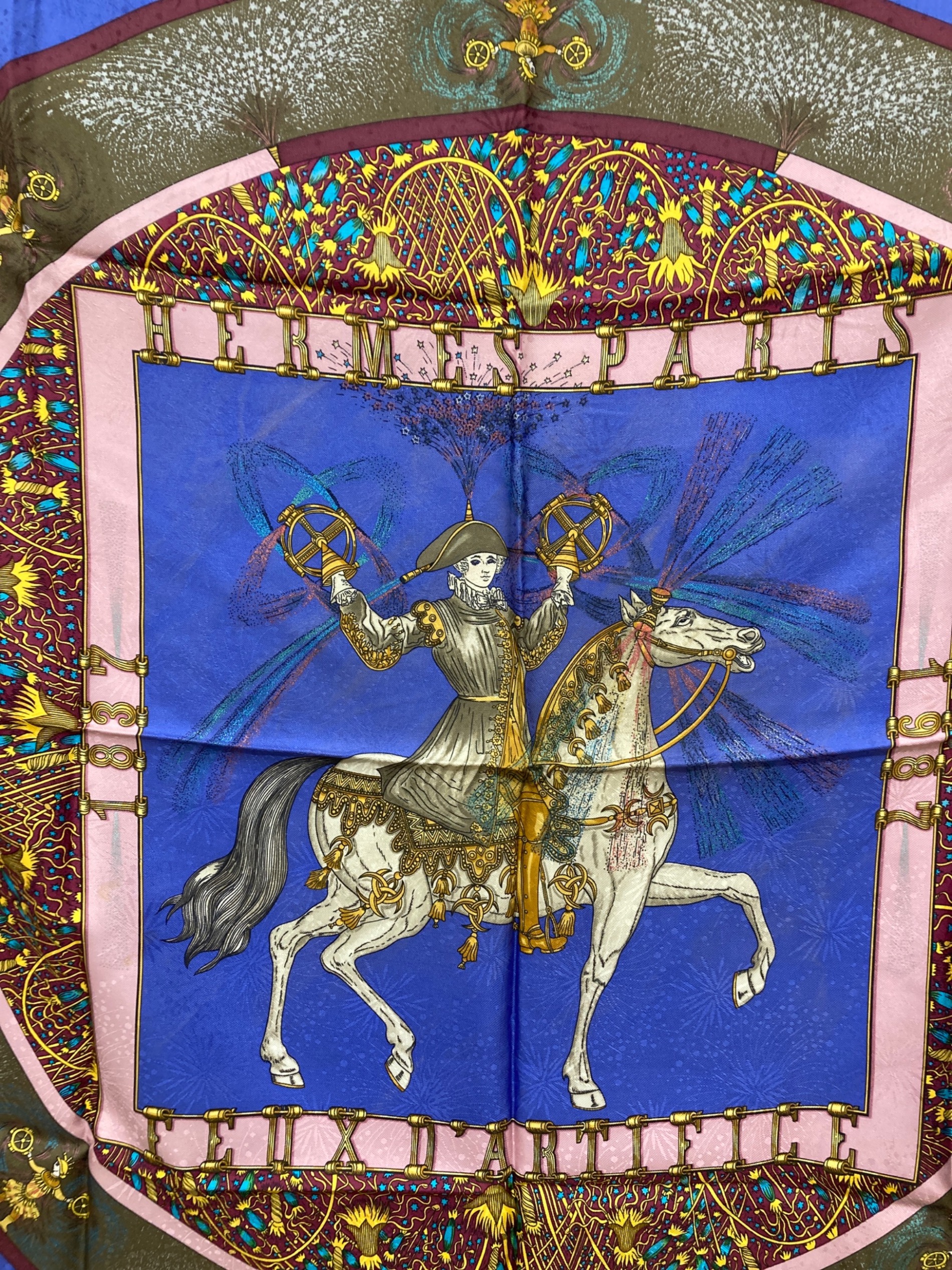 中古・古着通販】HERMES (エルメス) シルクスカーフ/カレ90/FEUX D