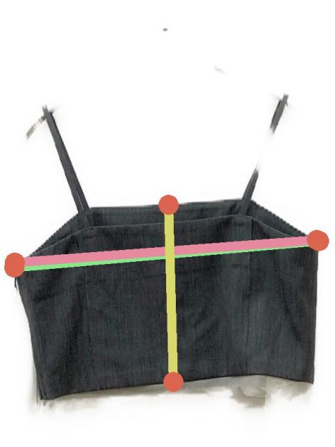 中古・古着通販】anuke (アンヌーク) Cutoff Twill Bustier グレー