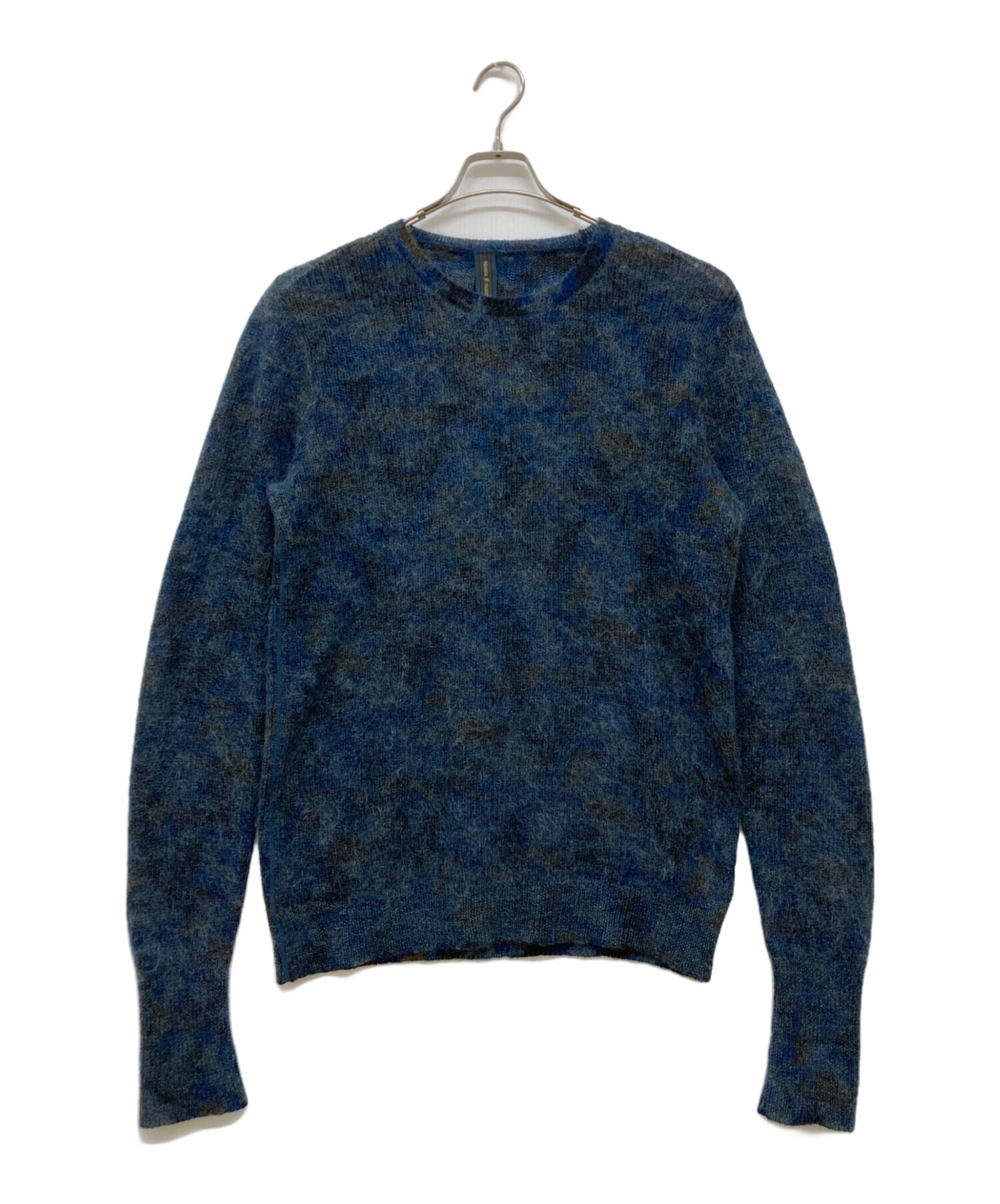 ミハラヤスヒロ MIHARA YASUHIRO マーブル カモ柄 ドッキング カーゴパンツ S 181222★ MIHARA YASUHIRO (ミハラヤスヒロ) キッドモヘアマーブル柄ニット ブルー サイズ:46