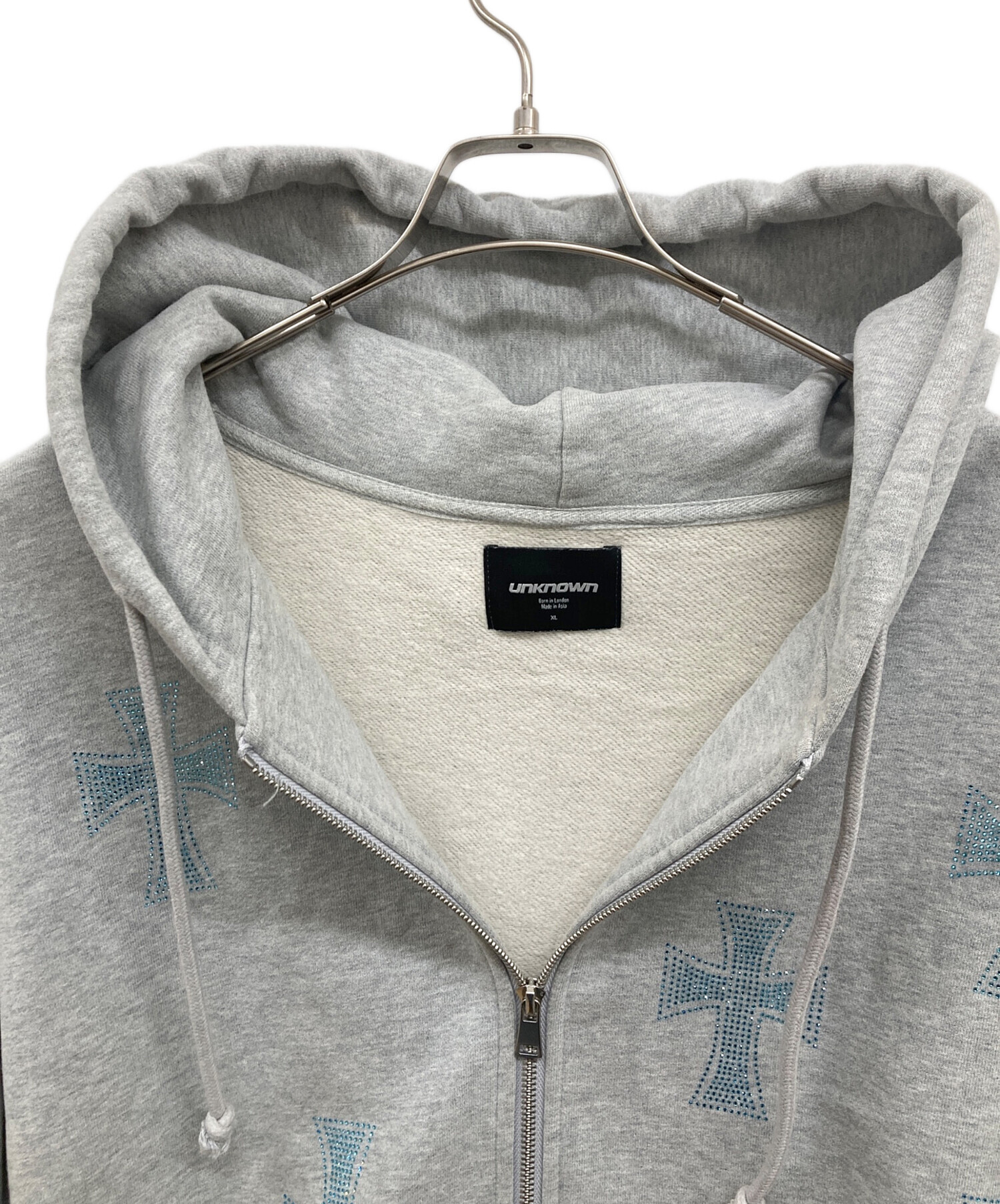unknownジップパーカー 中古・古着通販】Unknown (アンノーン) ライトストーンジップ