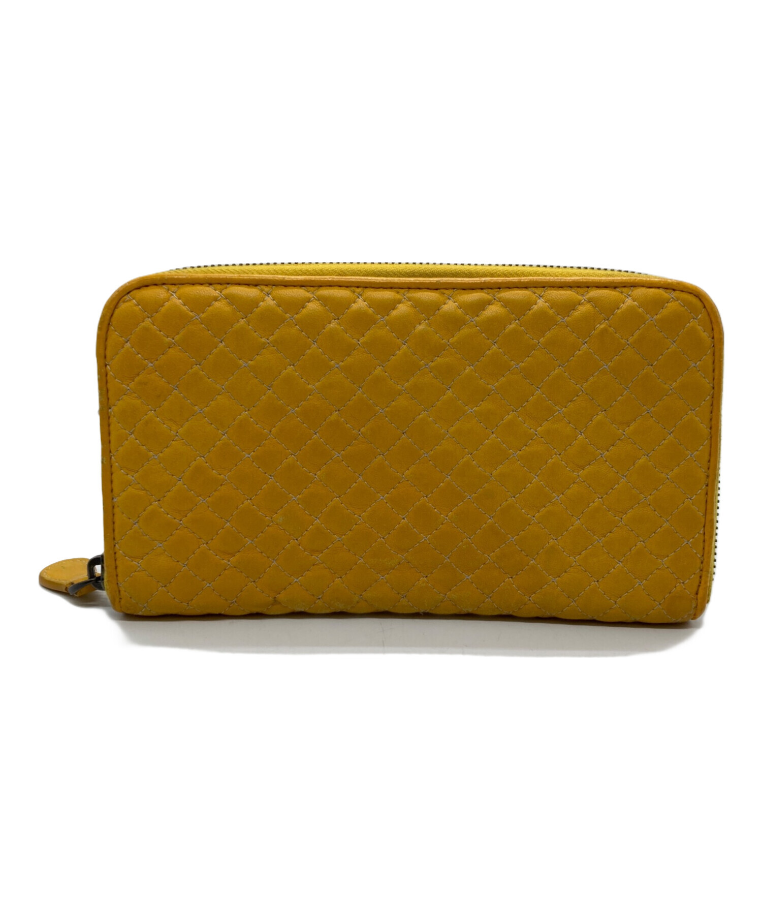 ［極美品］BOTTEGA VENETA キルティング ラウンドファスナー 長財布 中古・古着通販】BOTTEGA VENETA (ボッテガベネタ) キルティング