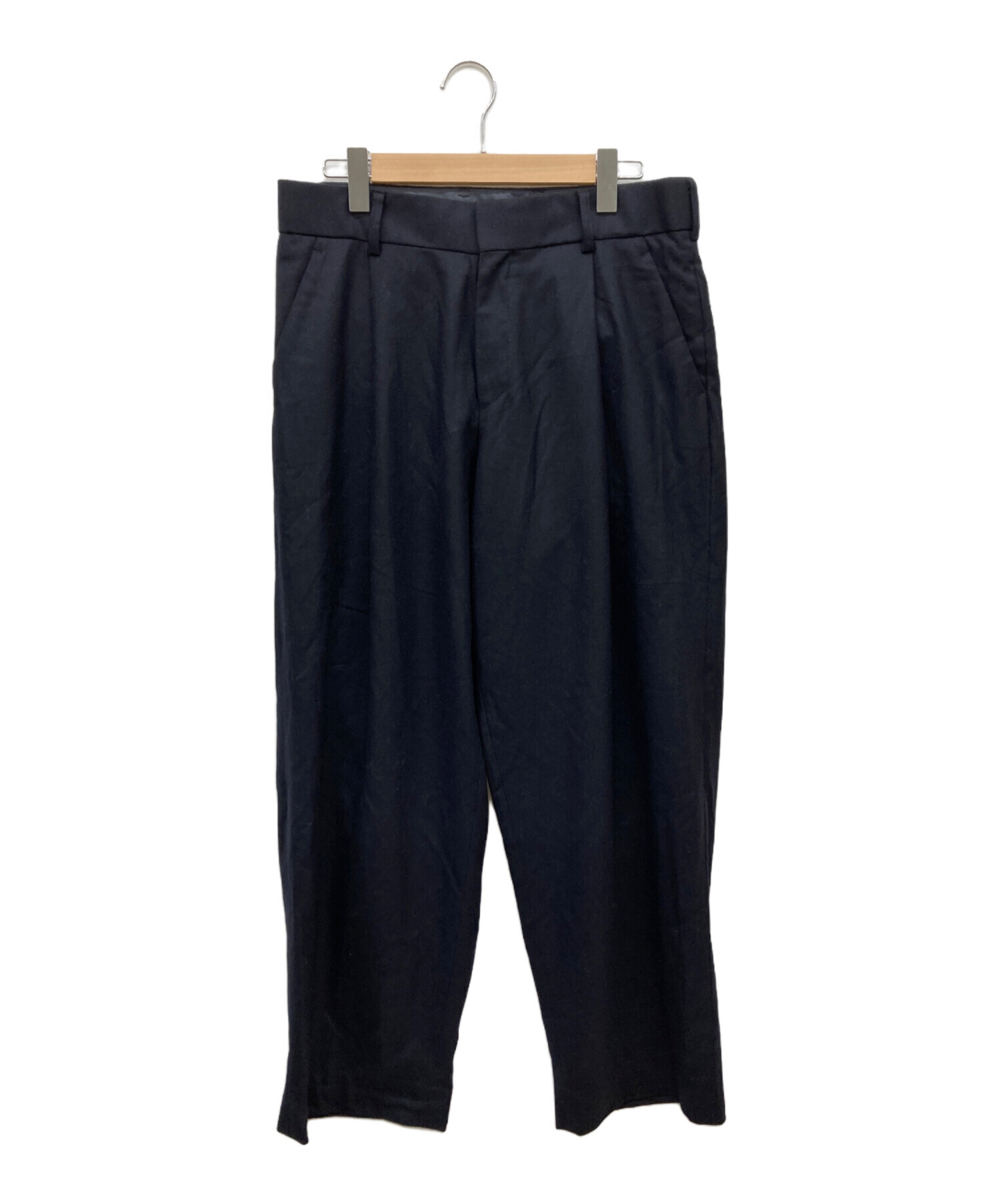 kolor カラー メンズ パンツ ネイビー kolor カラー スラックス トロピカルスリーレイヤーライト2タック