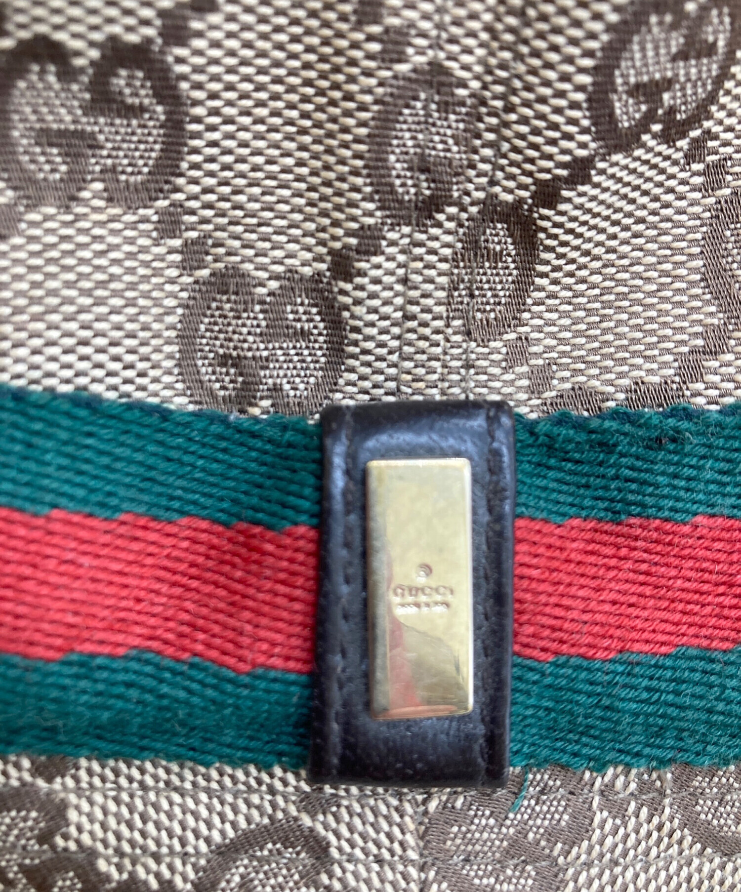 中古・古着通販】GUCCI (グッチ) GGキャンバス シェリーラインバケット