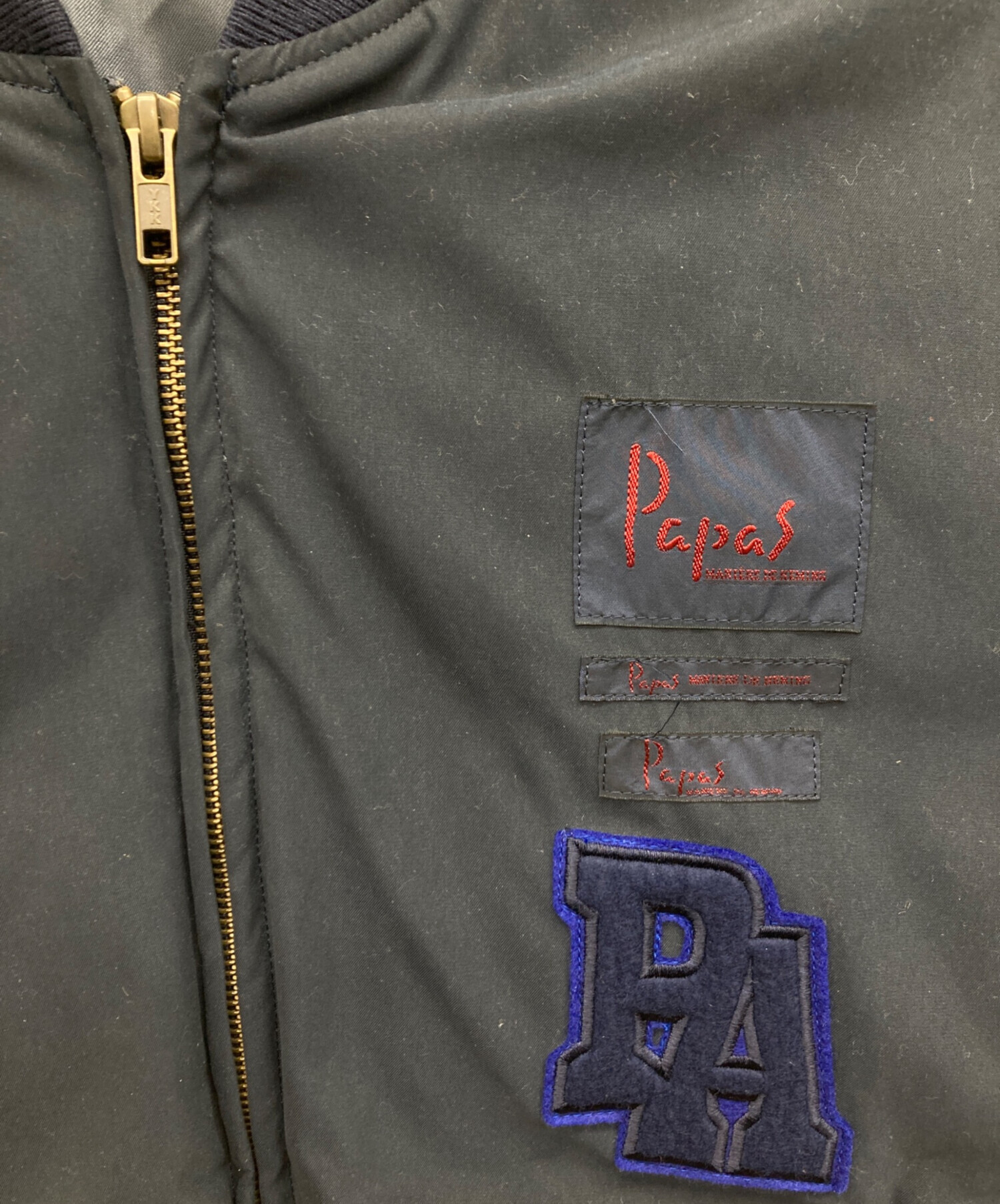 中古・古着通販】PAPAS (パパス) ワッペンボンバージャケット