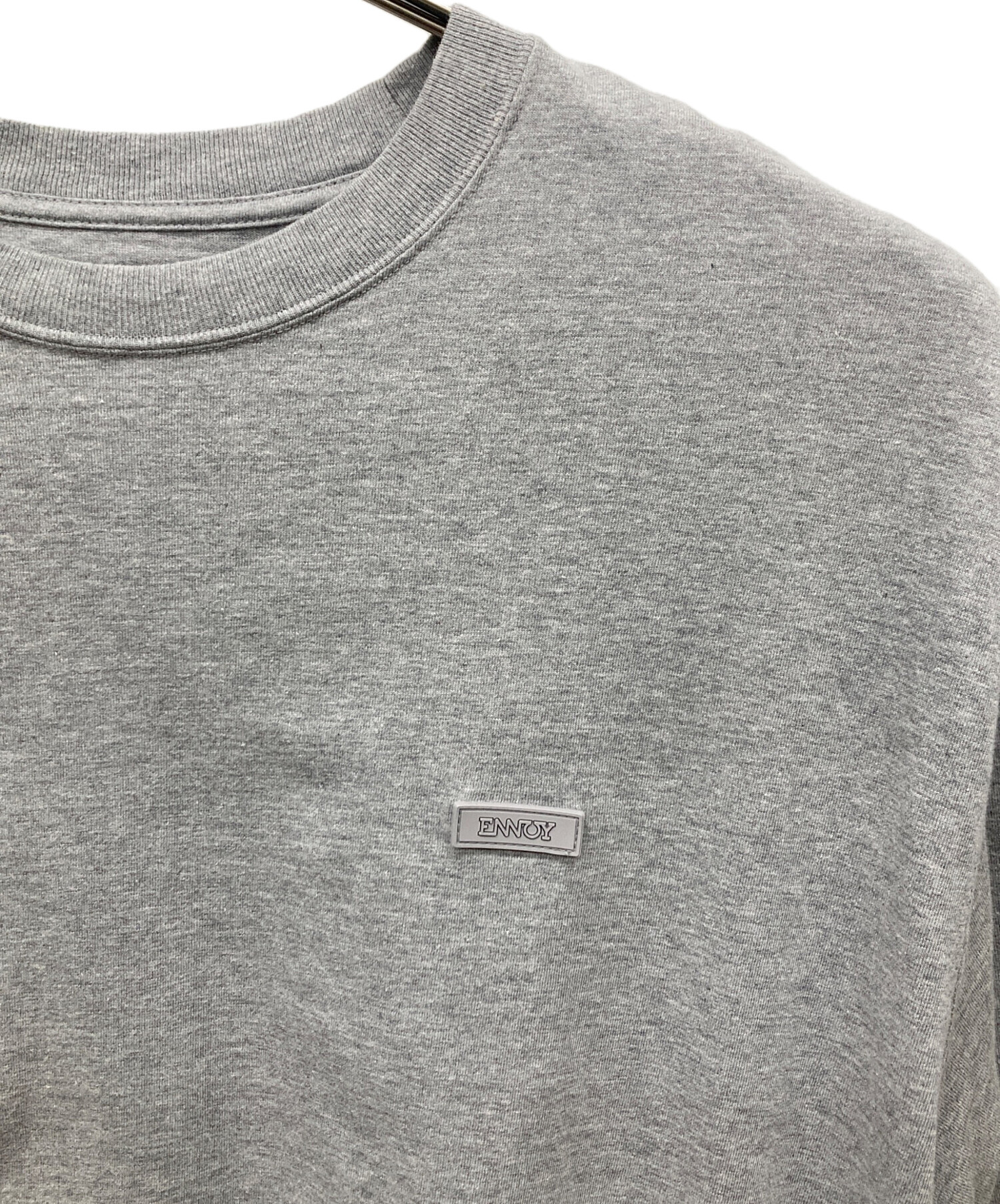 中古・古着通販】ENNOY (エンノイ) 23SSラバーロゴTシャツ グレー