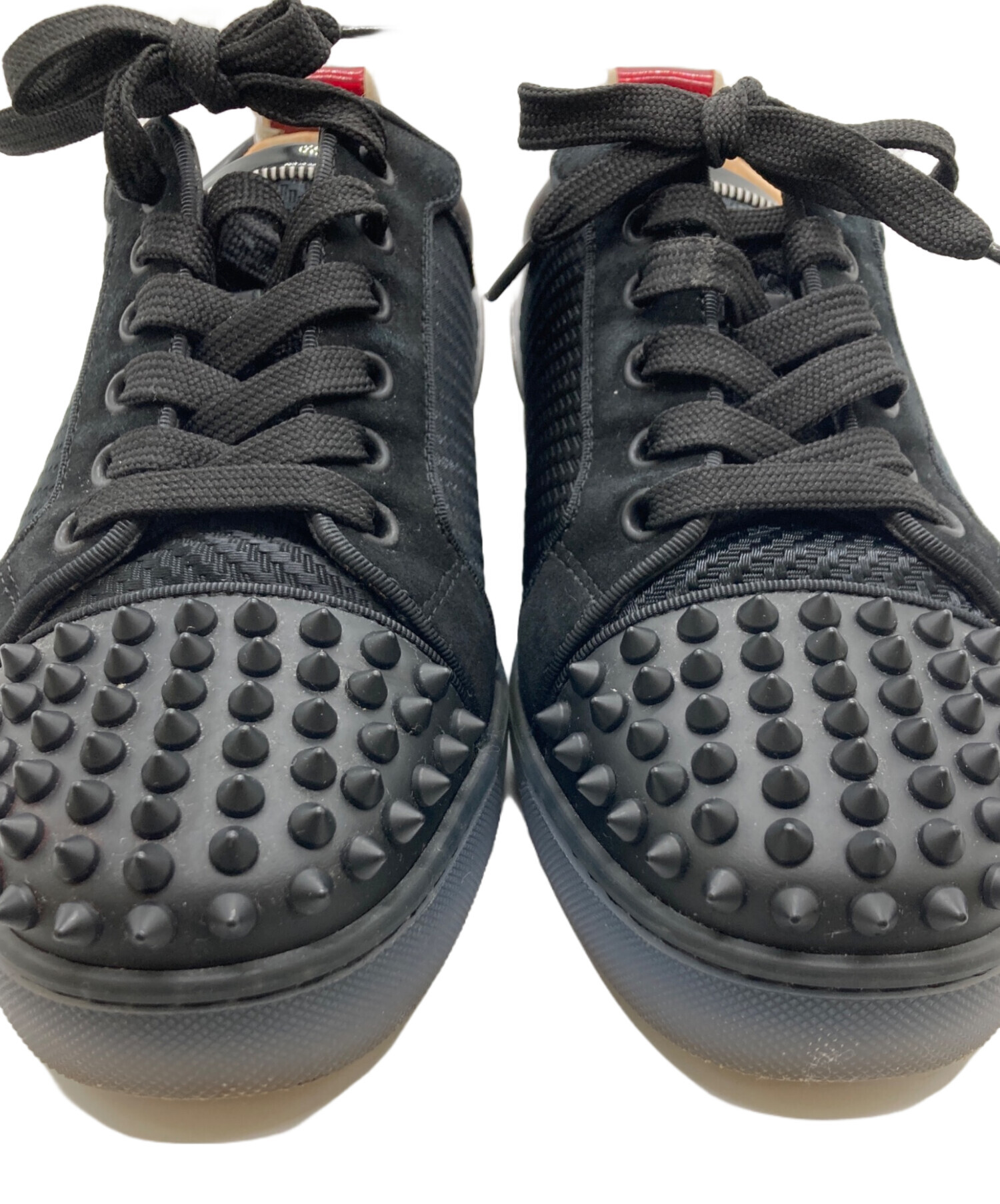 クリスチャンルブタンスパイクスニーカーブラック39