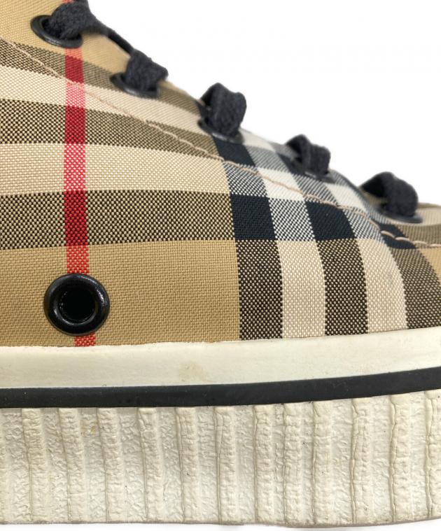 中古・古着通販】BURBERRY (バーバリー) ノバチェックハイカット
