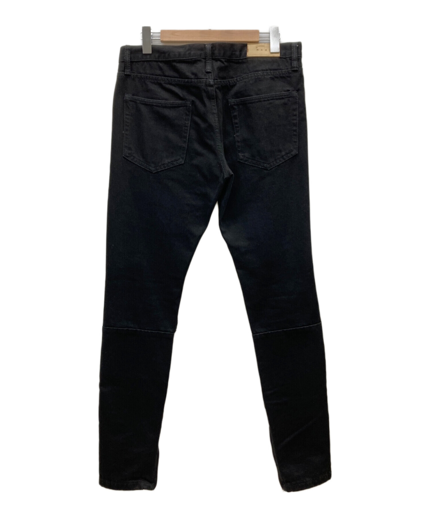 中古・古着通販】mnml (ミニマル) ダメージ加工デニムパンツ ブラック