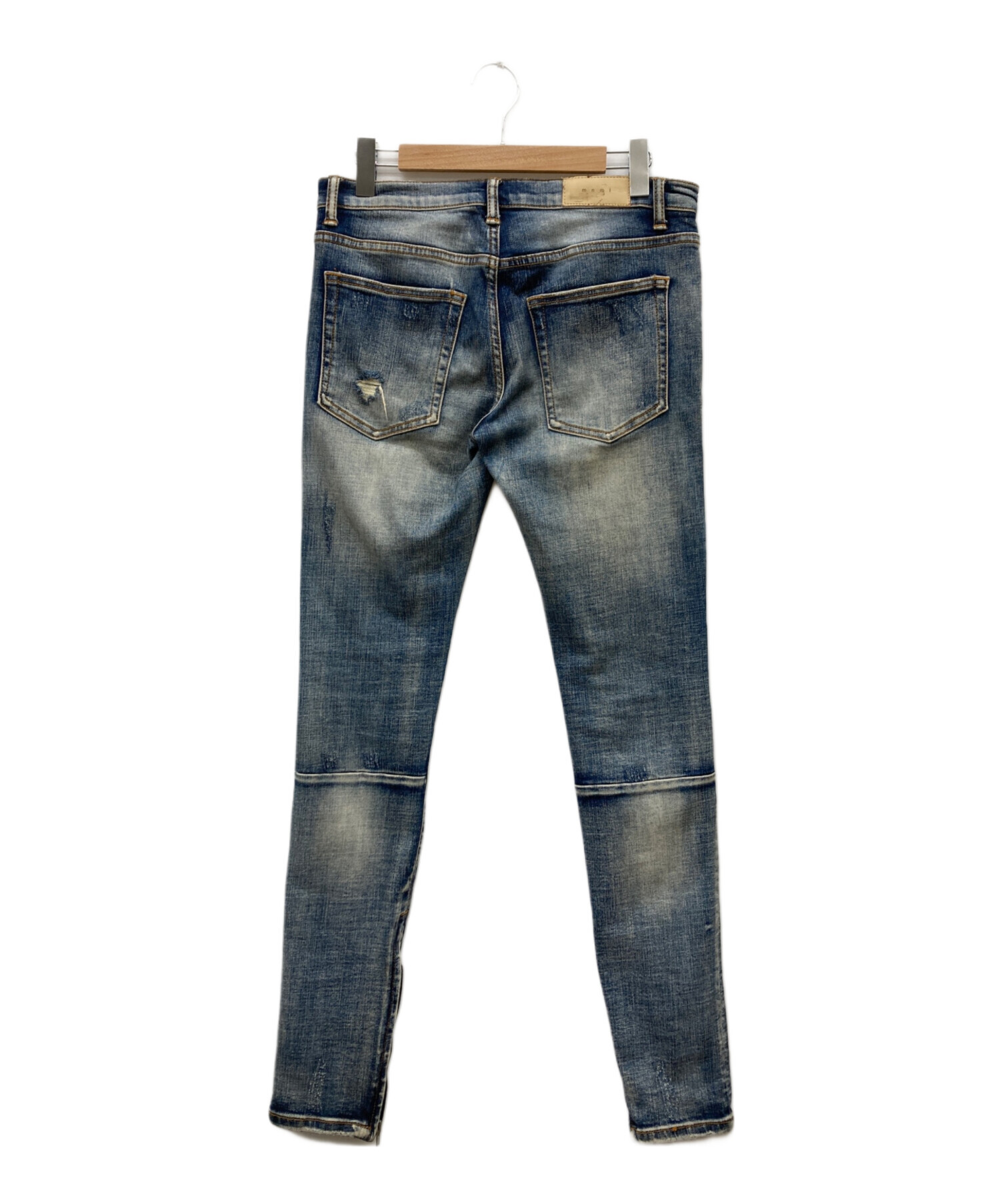 mnml ダメージ加工 デニムパンツ ブラック 31 中古・古着通販】MNML (ミニマル) ダメージ加工デニムパンツ