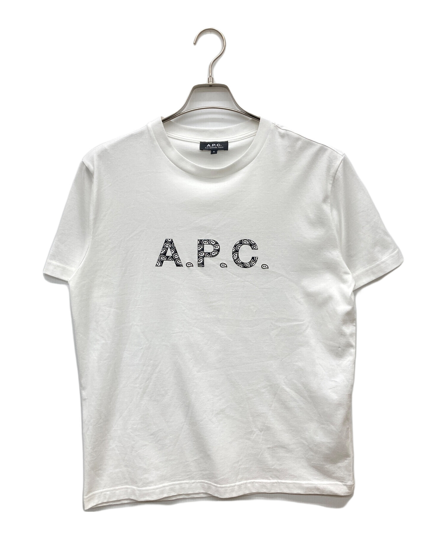 中古・古着通販】A.P.C. (アーペーセー) ロゴTシャツ ホワイト サイズ 