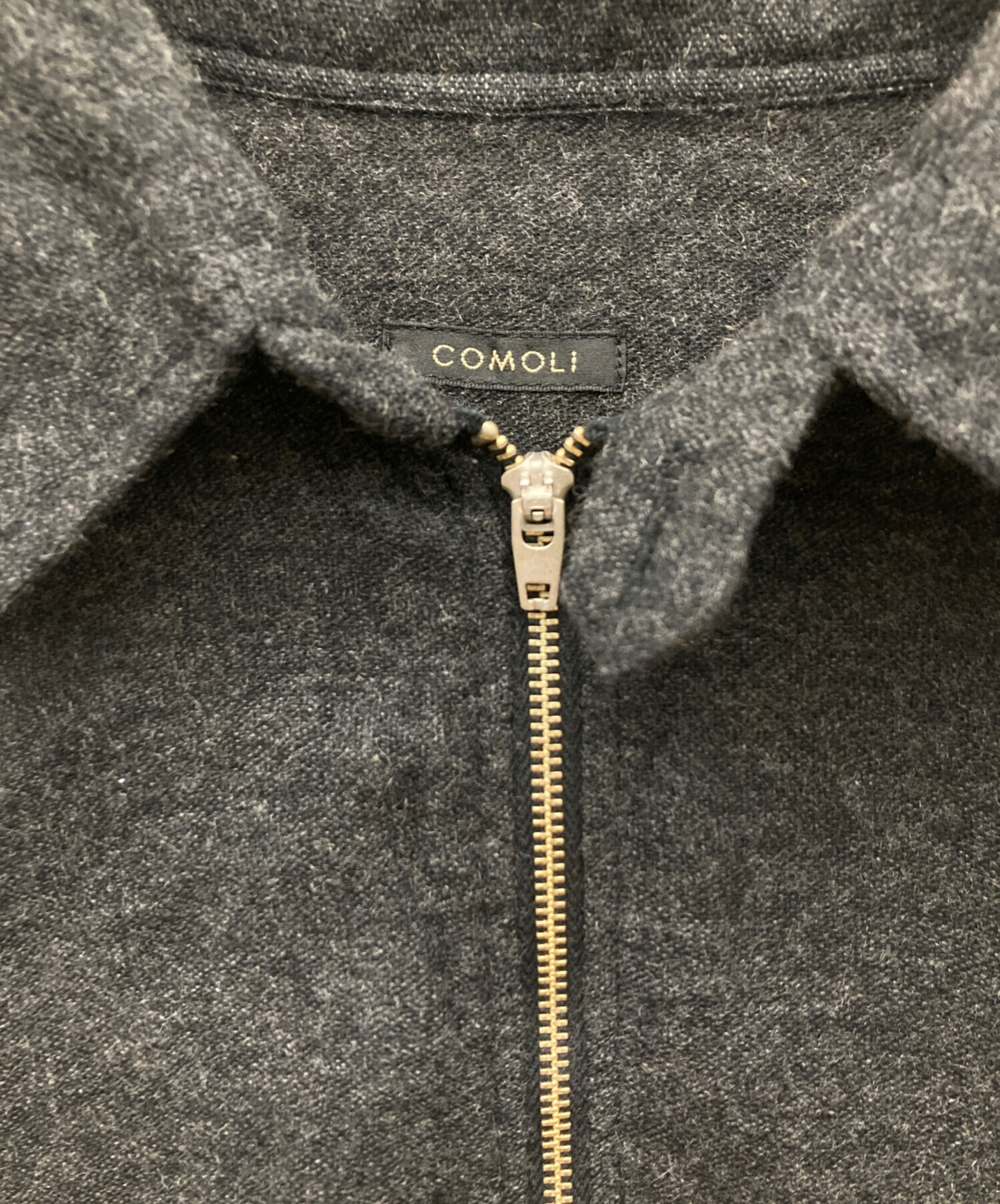 中古・古着通販】COMOLI (コモリ) カシミヤ和紙ハーフジップシャツ
