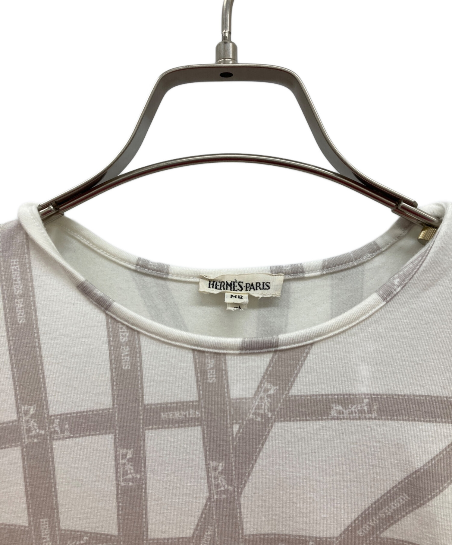 中古・古着通販】HERMES (エルメス) ボルデュックリボン/総柄Tシャツ