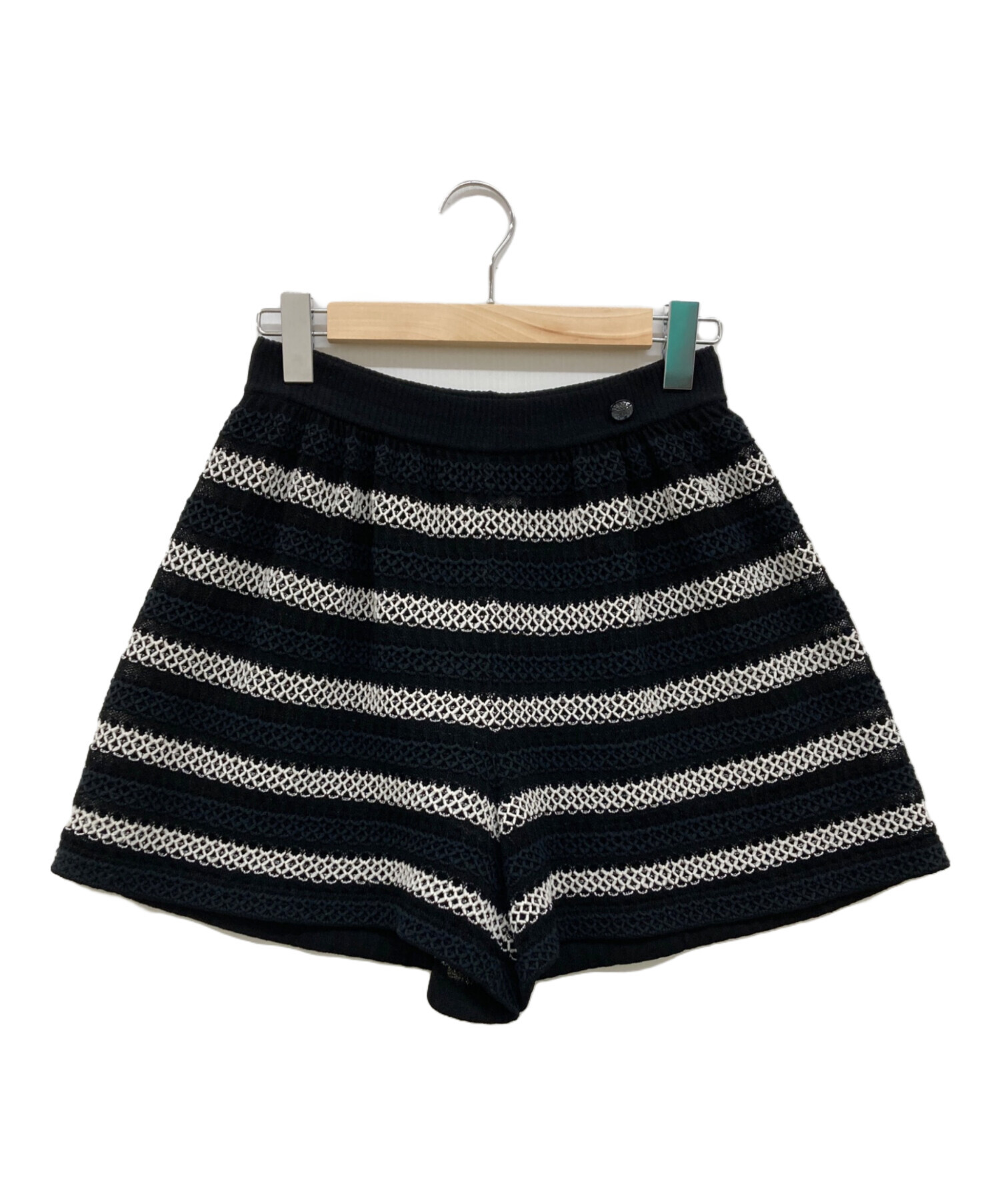 中古・古着通販】CHANEL (シャネル) ボーダーショートパンツ/ニット