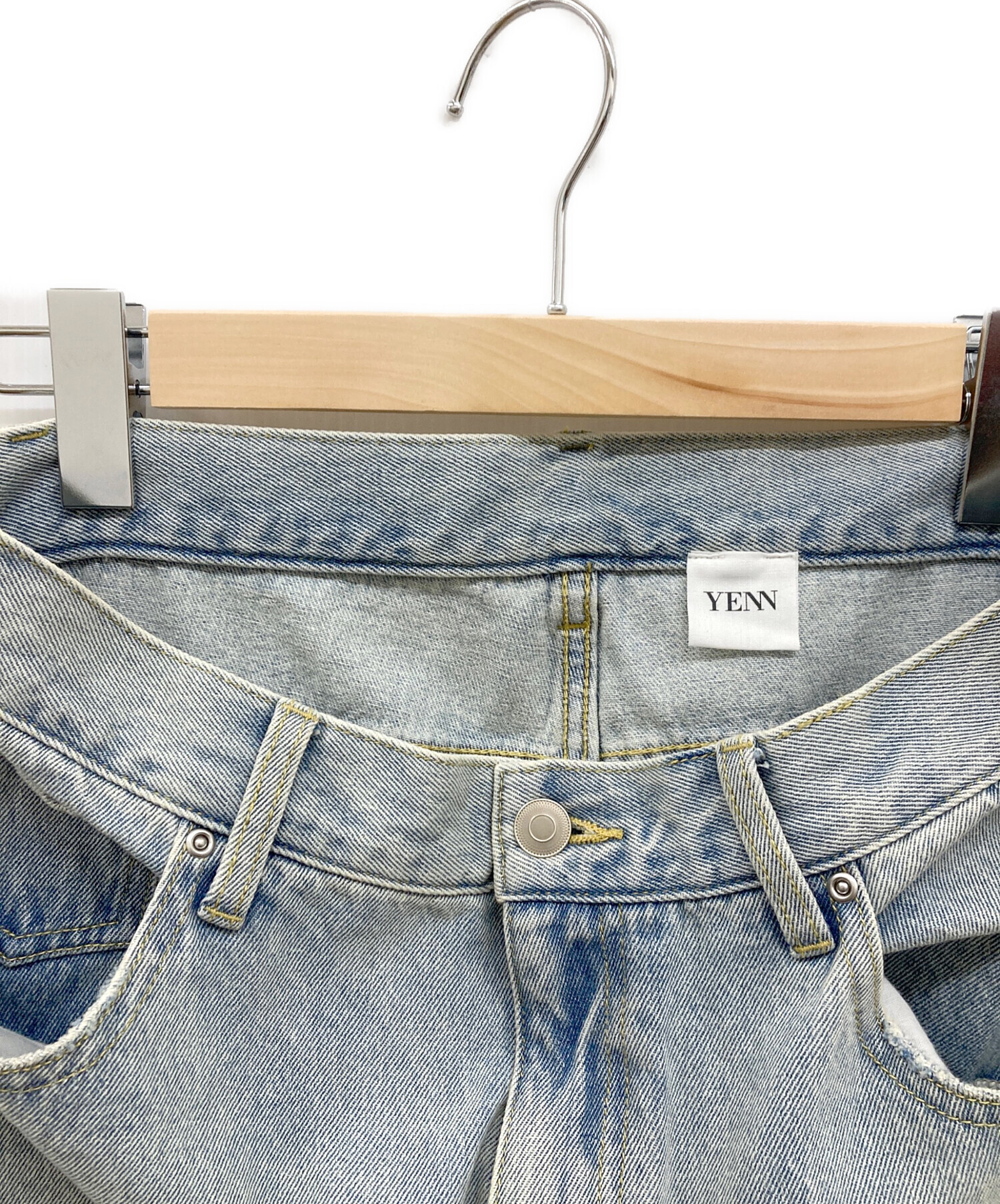 YENN SIDE PLEATED DENIM サイドプリーツ サイズ40 YENN サイド