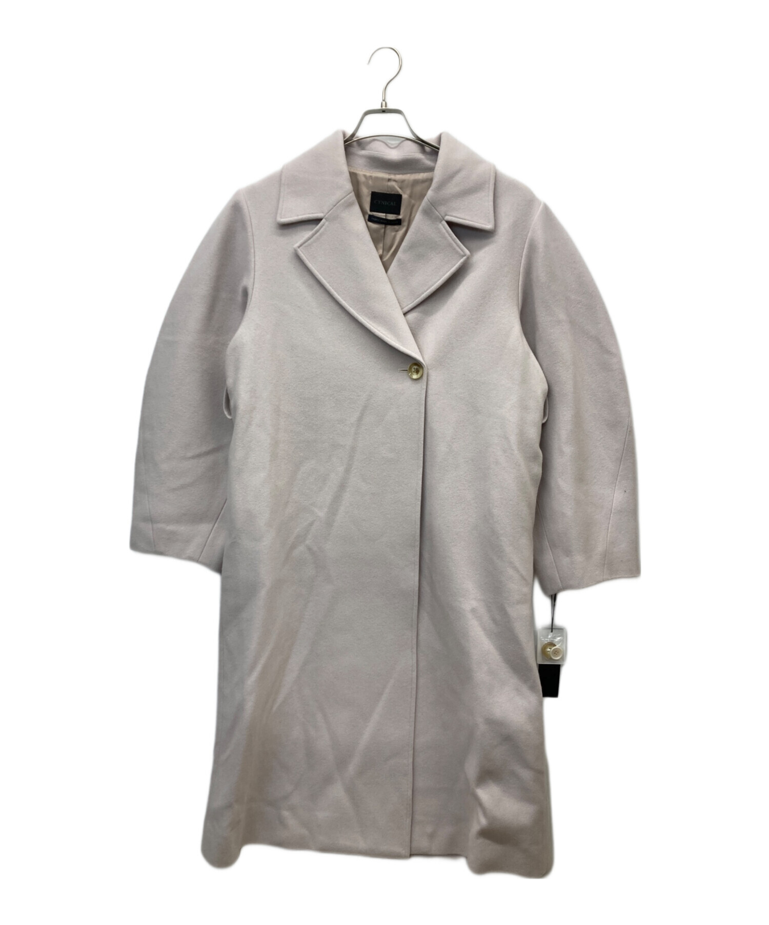 中古・古着通販】Cynical (シニカル) ワイドチェスターコート ピンク