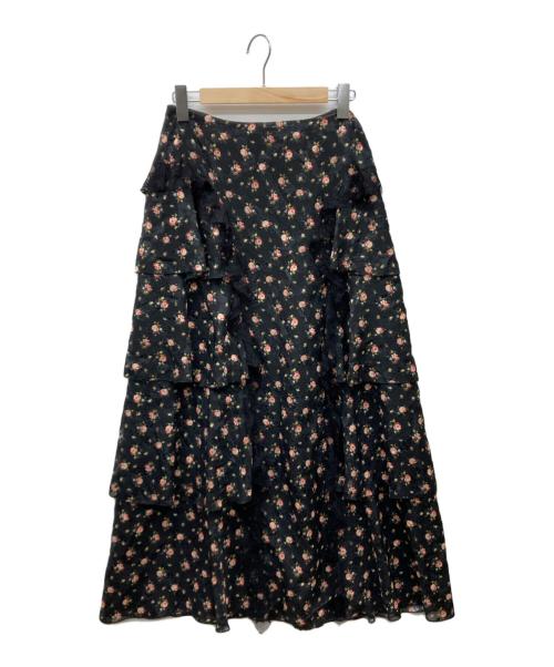 【USA製・絹100%】ANNA SUI アナスイ 花車柄 フリルスカート 2 3081000780625452_01_2049w.jpeg