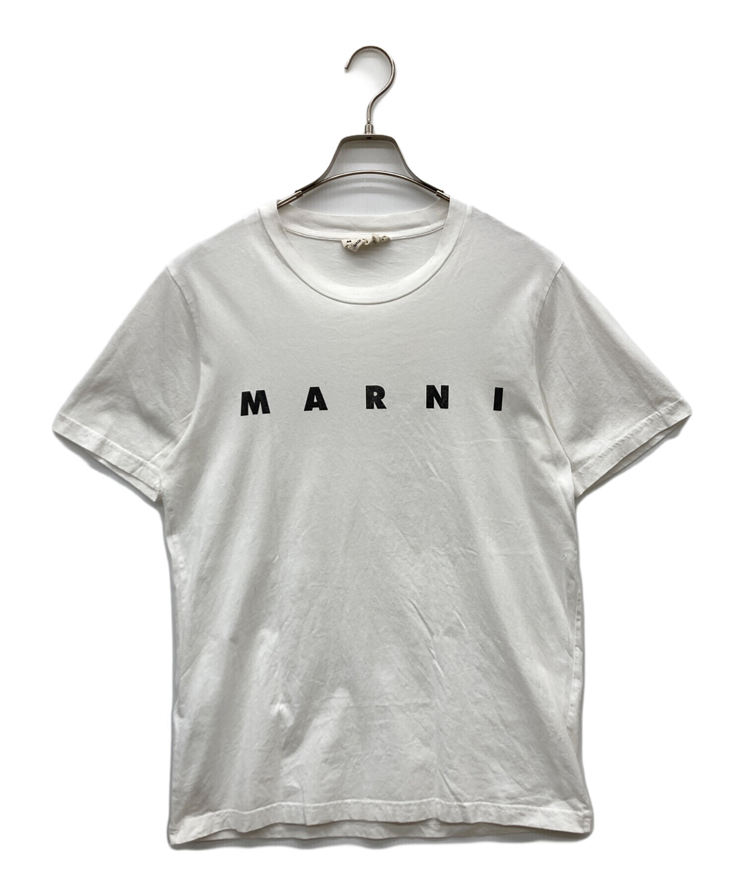中古・古着通販】MARNI (マルニ) ロゴプリントTシャツ ホワイト サイズ 