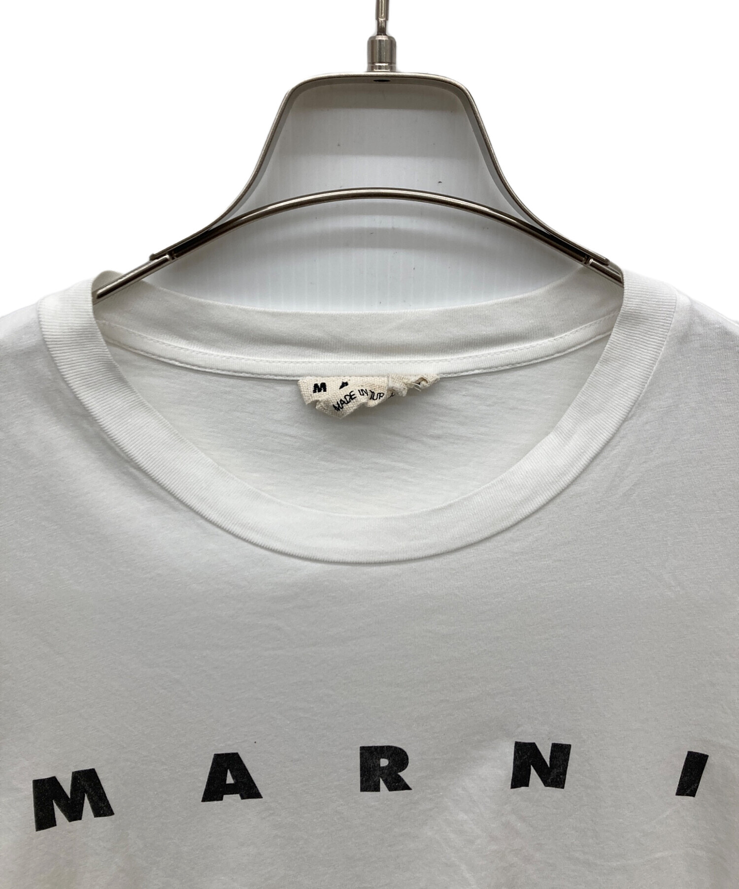 中古・古着通販】MARNI (マルニ) ロゴプリントTシャツ ホワイト サイズ 
