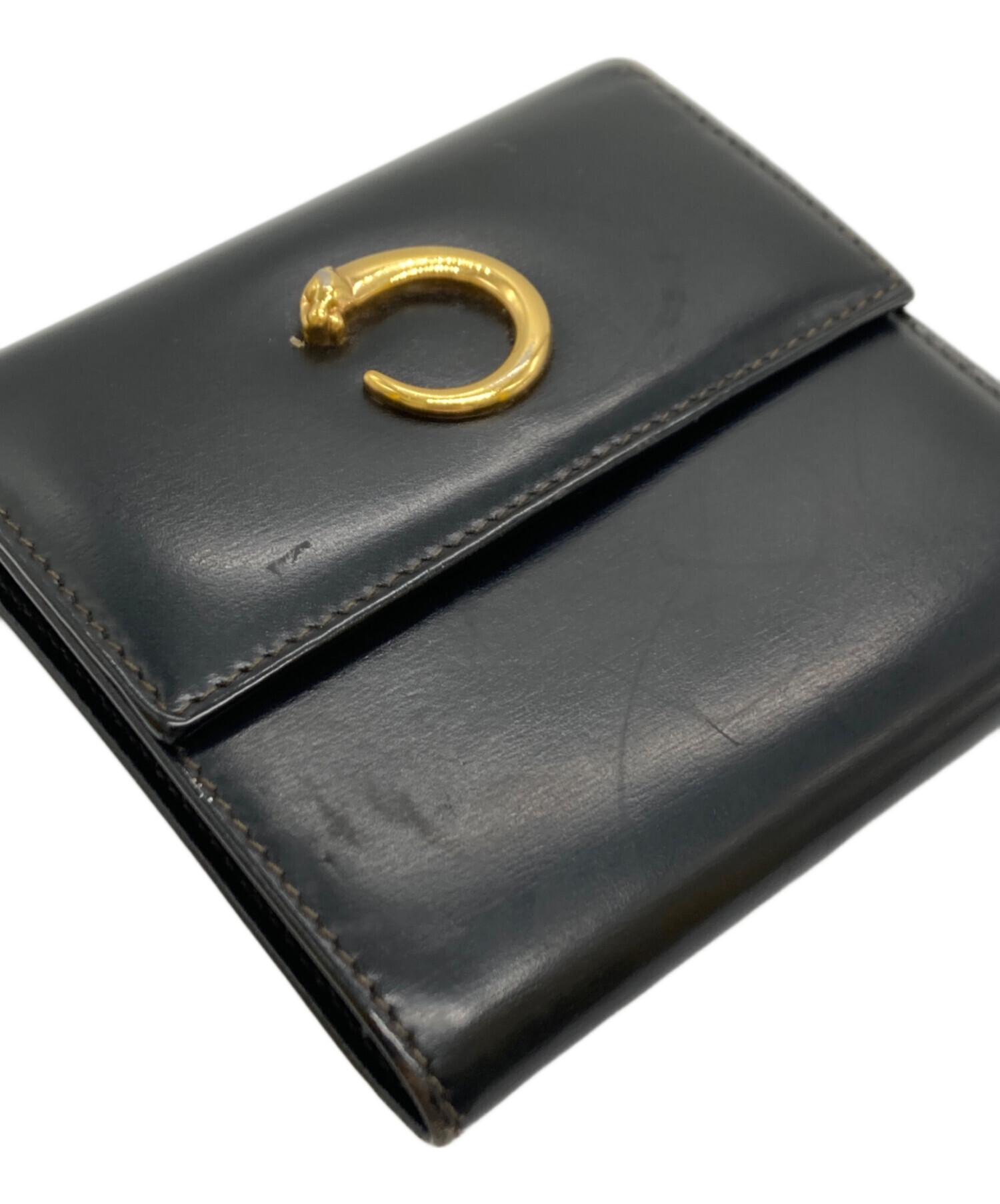 Cartier カルティエ 財布・ケース  黒 【古着】【中古】【送料無料】 Cartier - Cartier カルティエ 財布・コインケース 黒 【古着】【中古