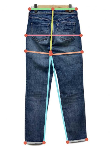 中古・古着通販】YANUK (ヤヌーク) RUTH スリムテーパードデニムパンツ