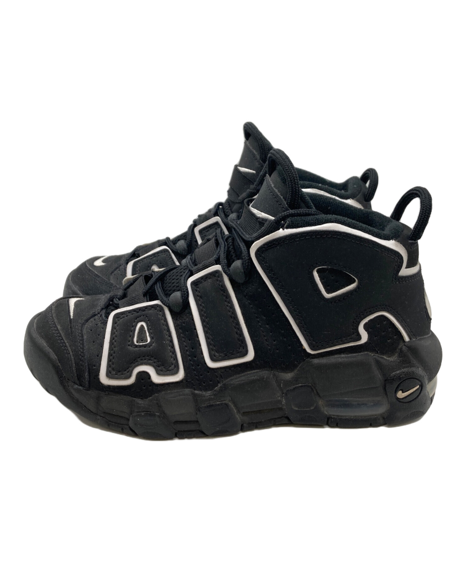 中古・古着通販】NIKE (ナイキ) AIR MORE UPTEMPO GS ブラック サイズ 