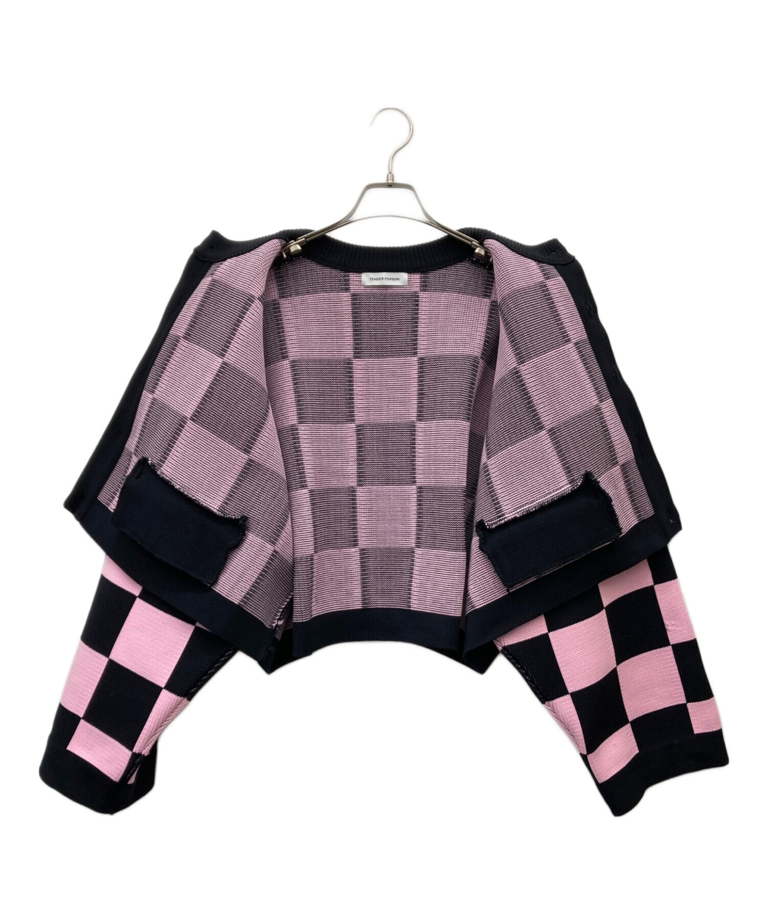 中古・古着通販】TENDER PERSON (テンダ―パーソン) FLAG CHECK KNIT 