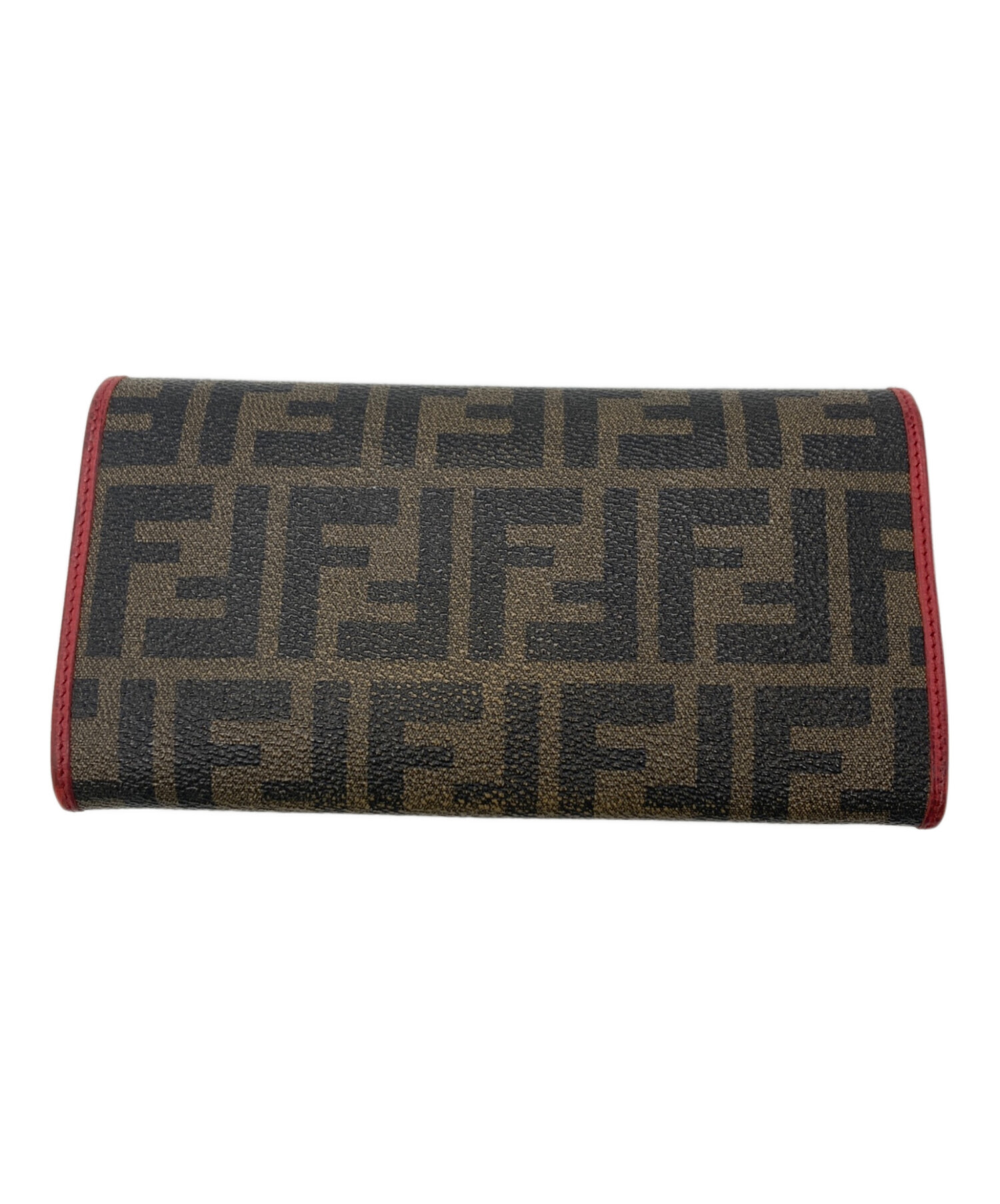 良品FENDI チェーンウォレット 財布 エフイズ ズッカ柄 ゴールド金具