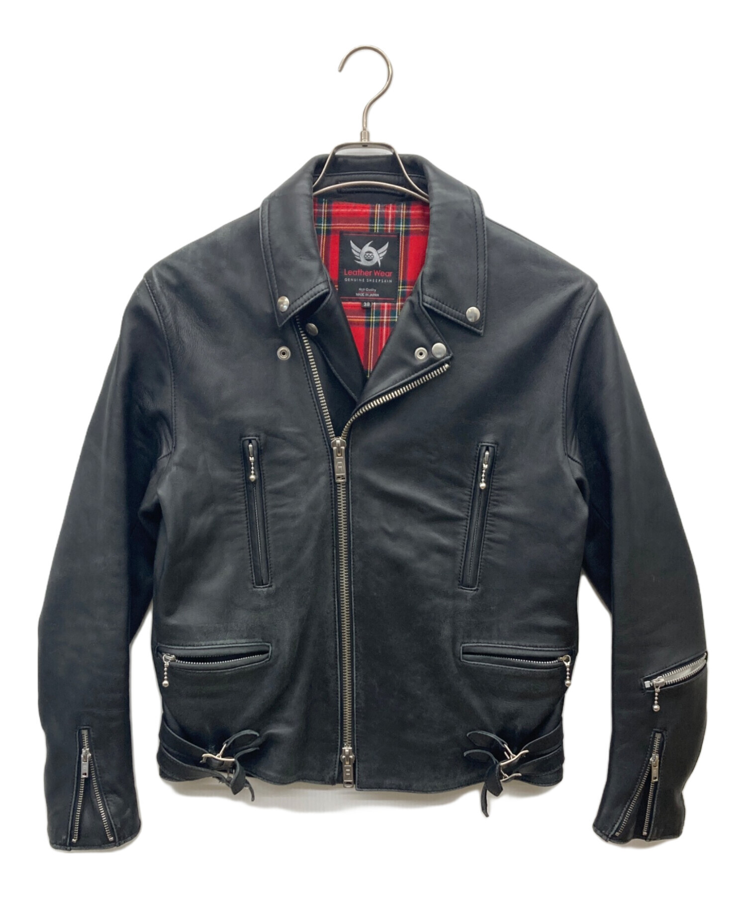666 Leather Wear ダブルライダースレザージャケット 38