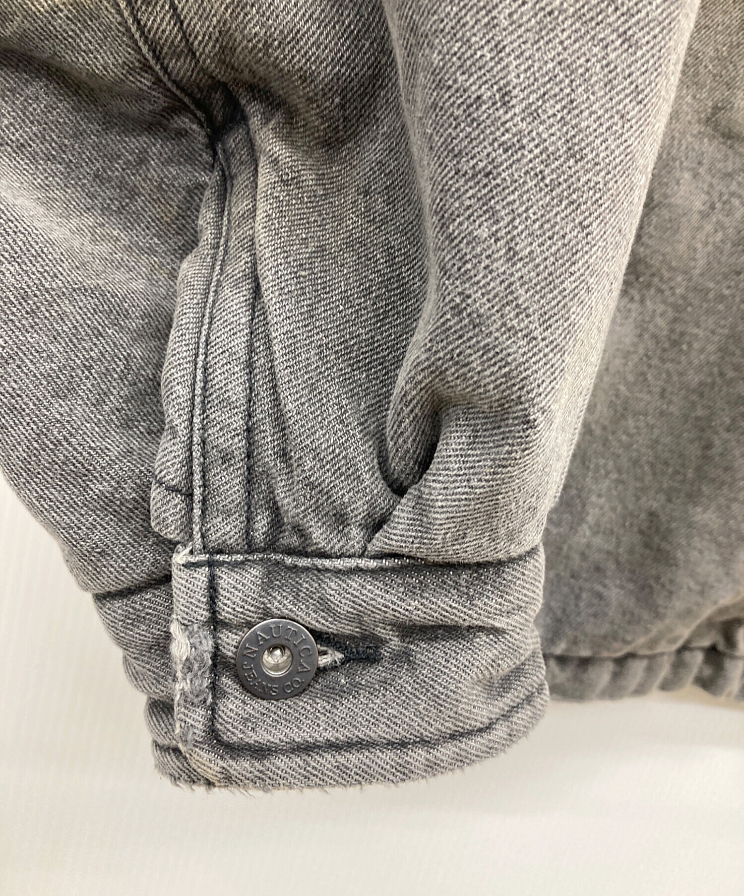 NAUTICA デニムブルゾン グレー Mサイズ 中古・古着通販】NAUTICA (ノーティカ) ヴィンテージ加工デニム