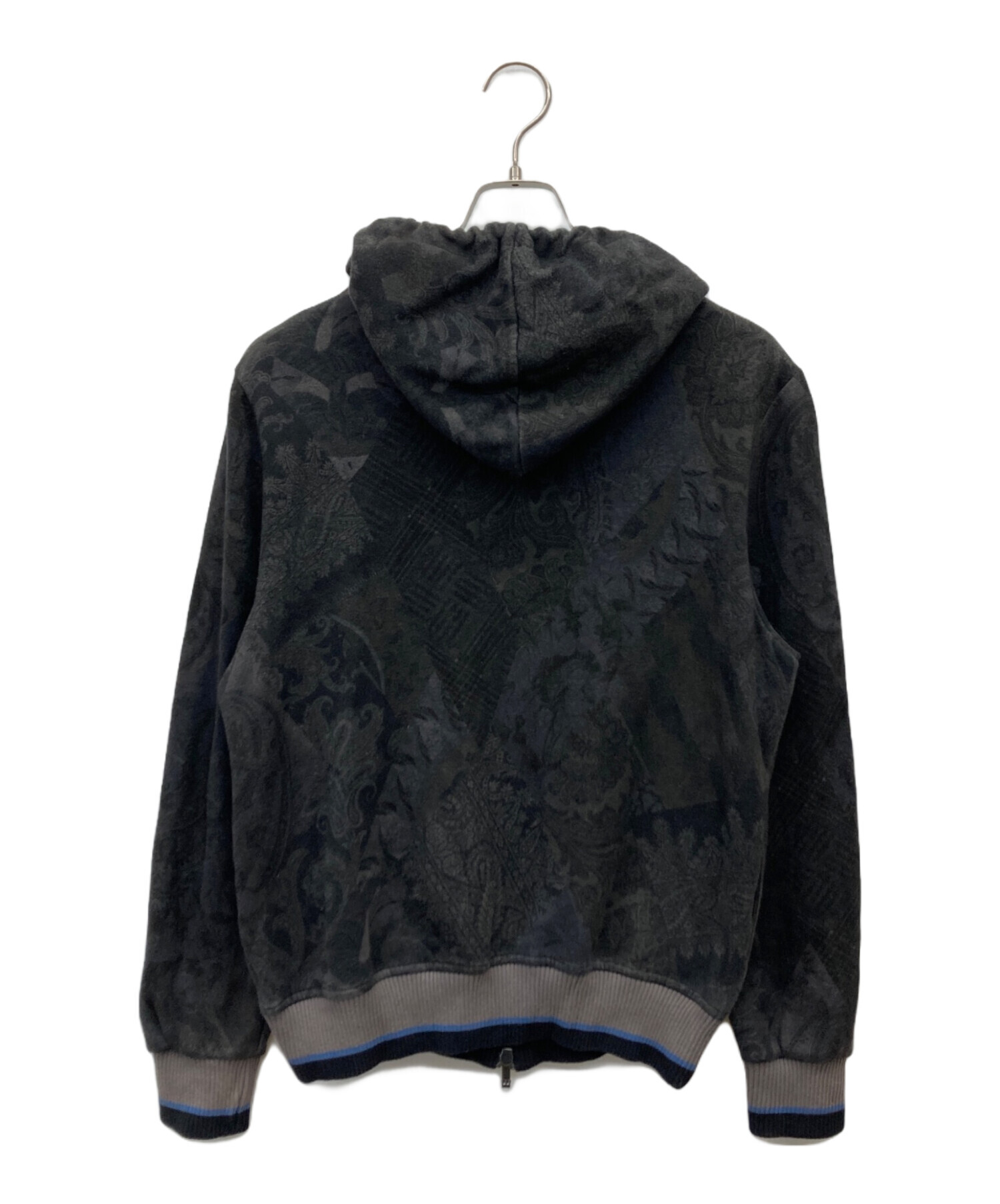 中古・古着通販】ETRO (エトロ) ペイズリー柄ジップパーカー ブラック