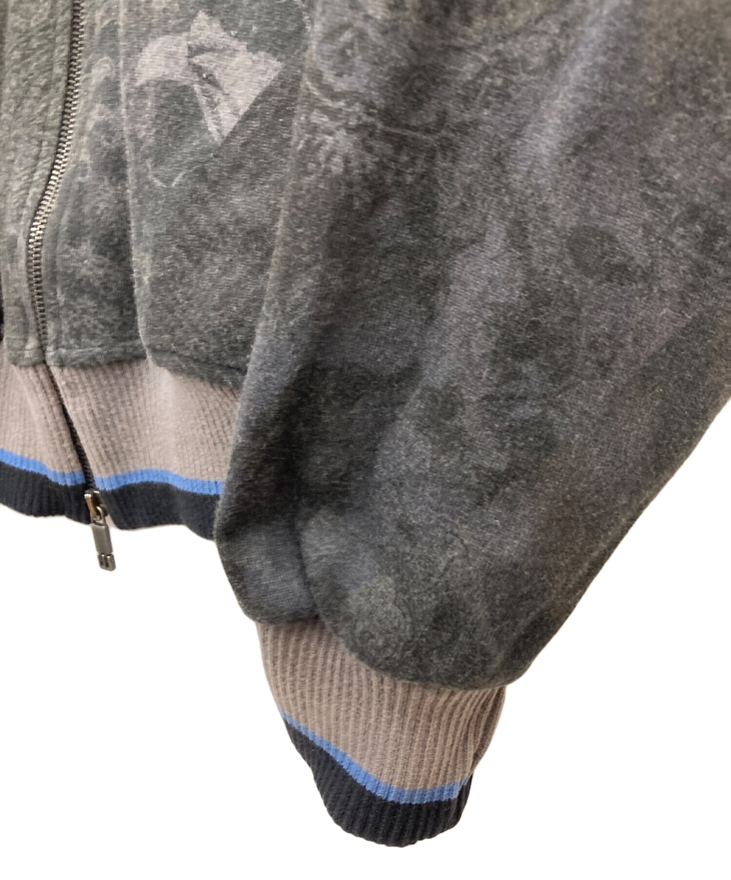 中古・古着通販】ETRO (エトロ) ペイズリー柄ジップパーカー ブラック